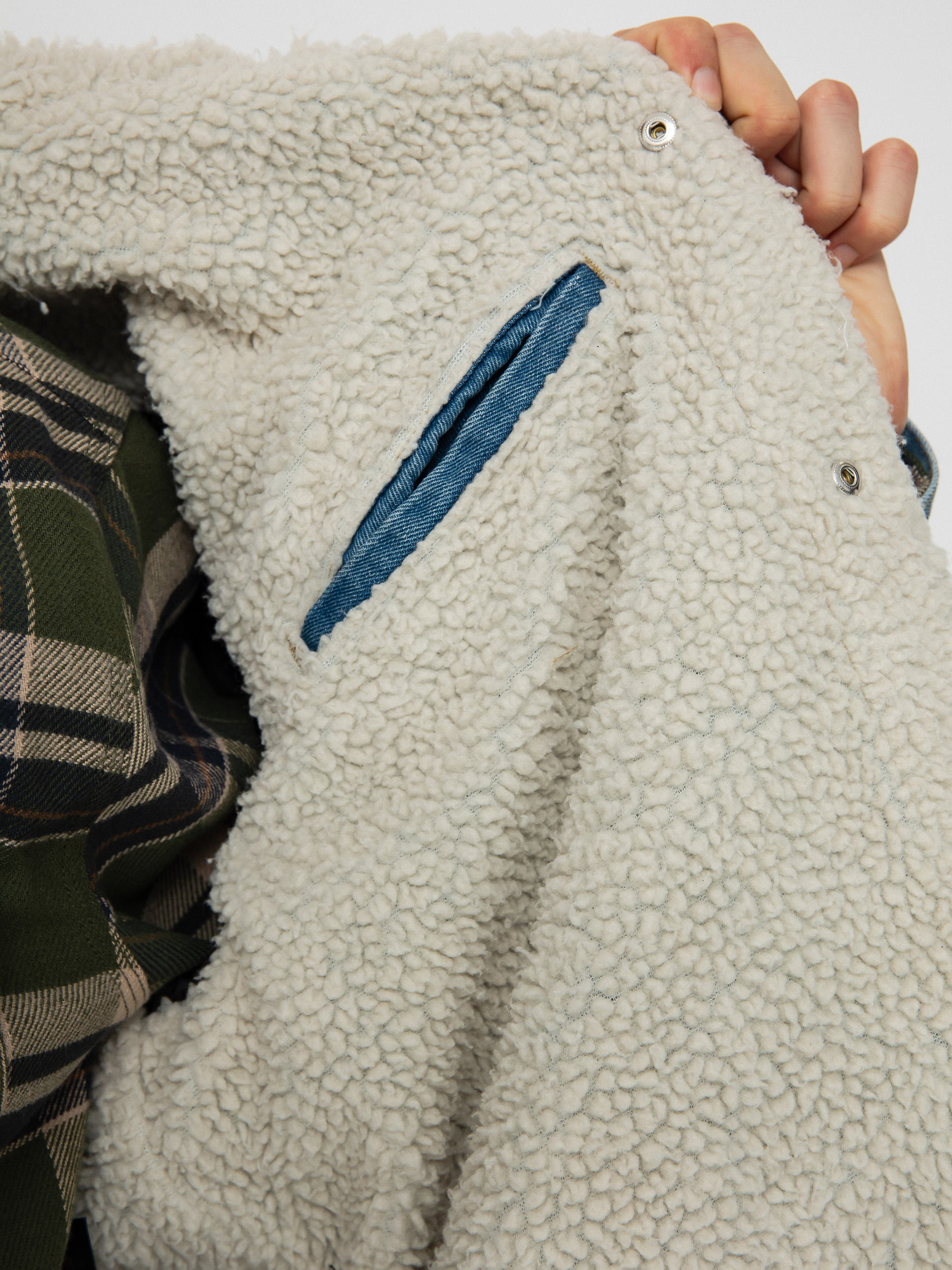 Bunda Vans Drill Chore Denim Sherpa (stonewash/blue)