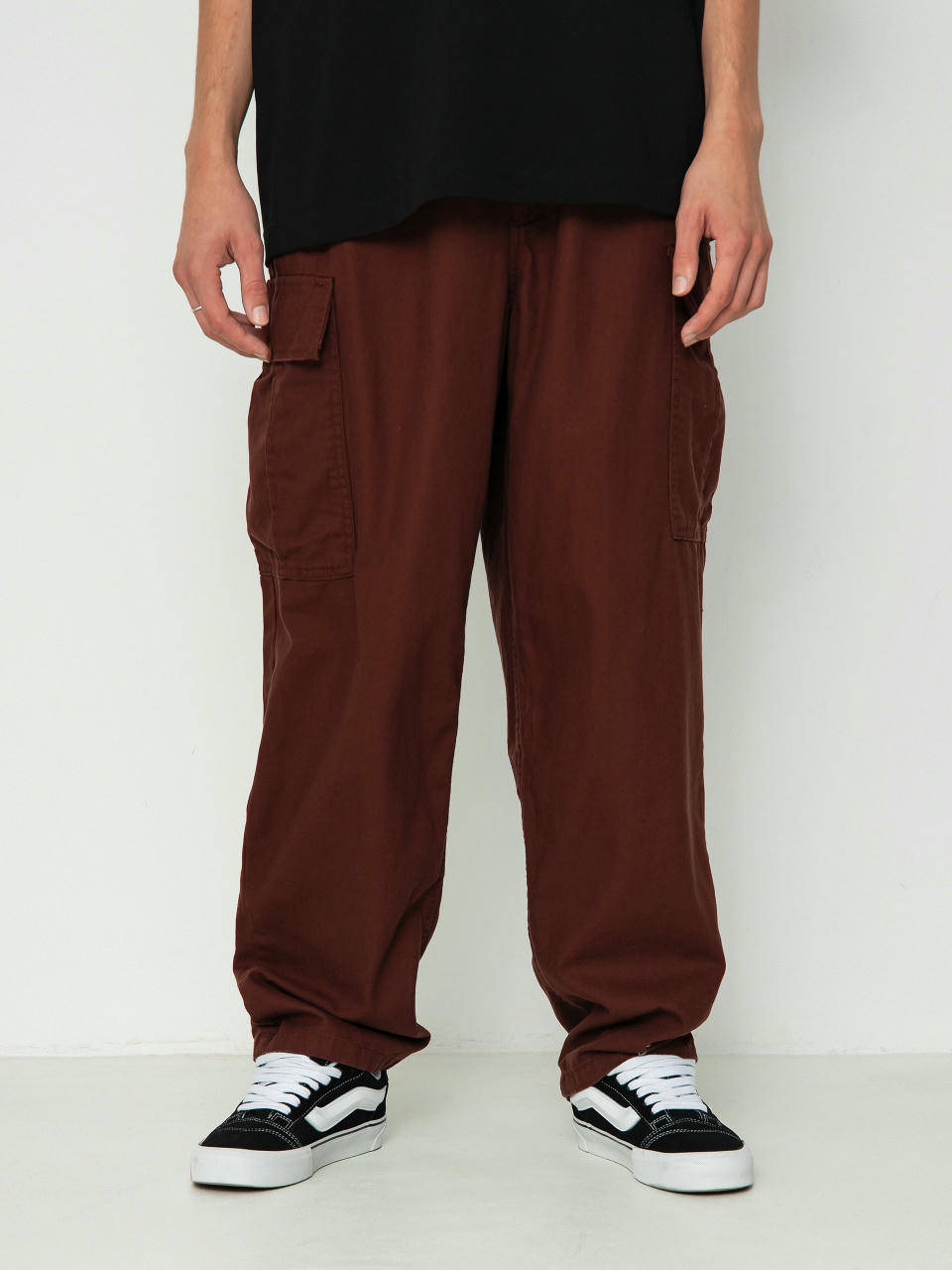 Kalhoty Vans Range Cargo Baggy Tapered Elastic (bitter chocolate)