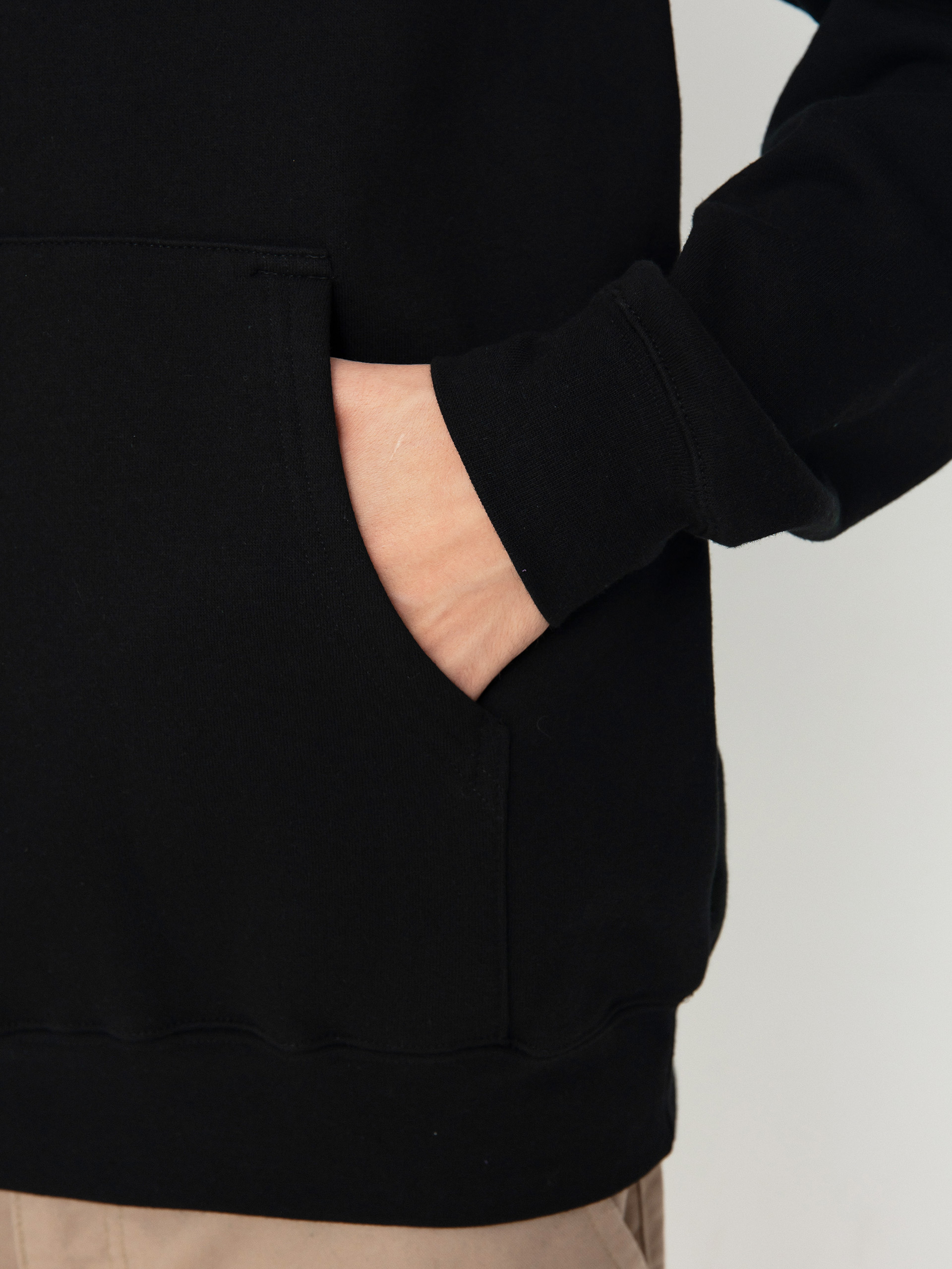 Mikina s kapucí Real Deeds HD (black/white)