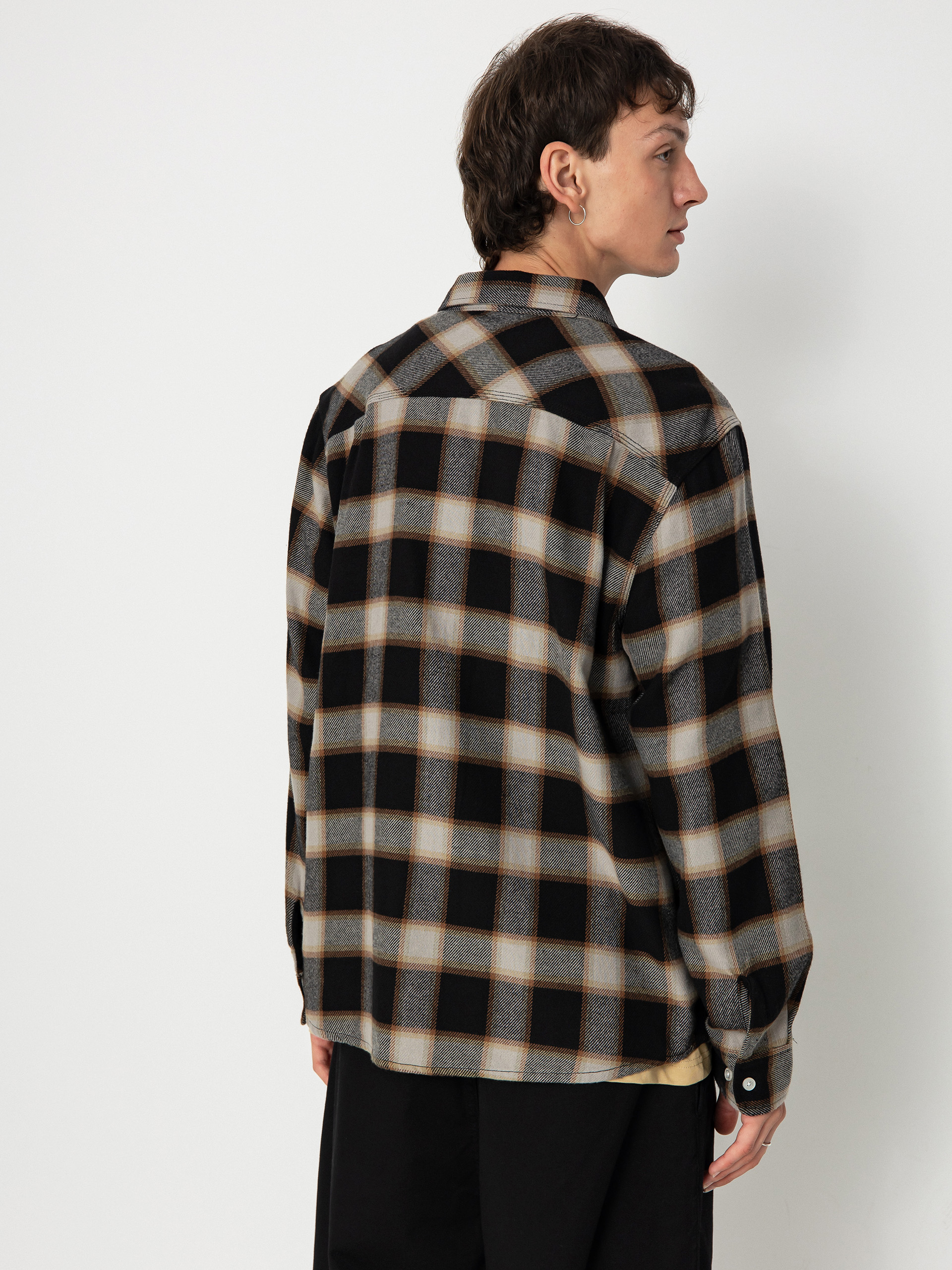 Košile Brixton 20Th Anniv Bowery Flannel (black/cream)