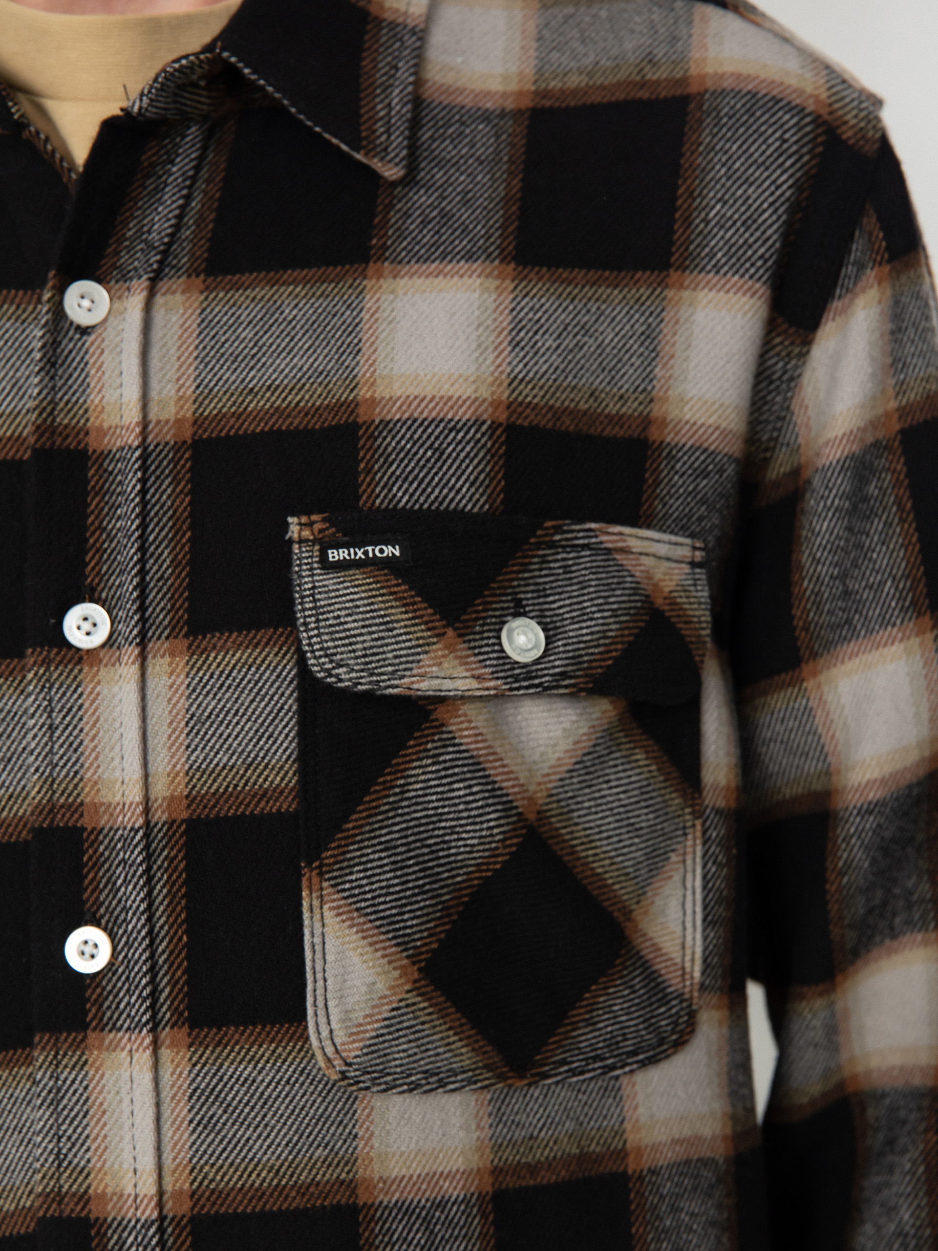 Košile Brixton 20Th Anniv Bowery Flannel (black/cream)