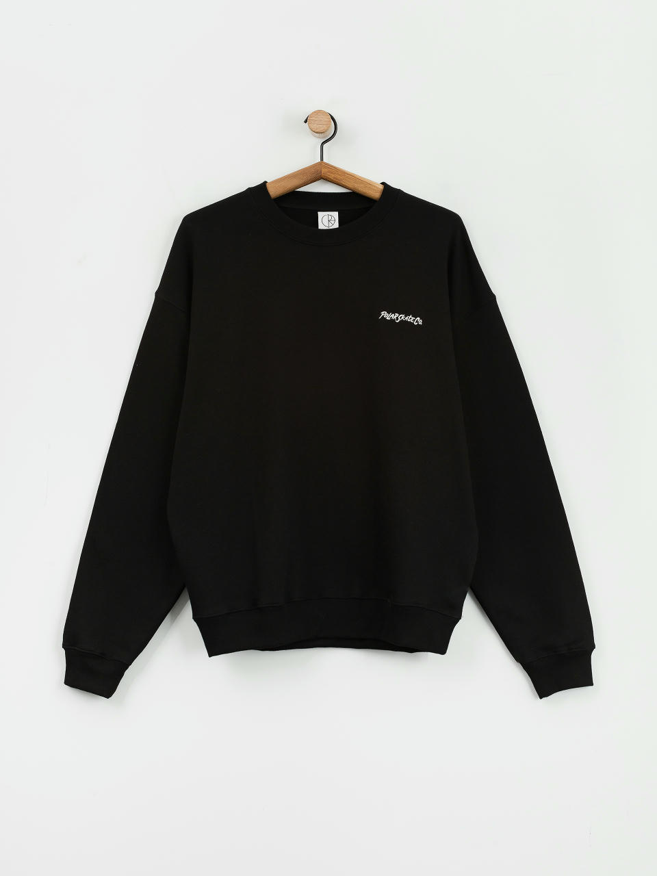 Mikina Polar Skate Dave Crewneck Surf Logo (black)