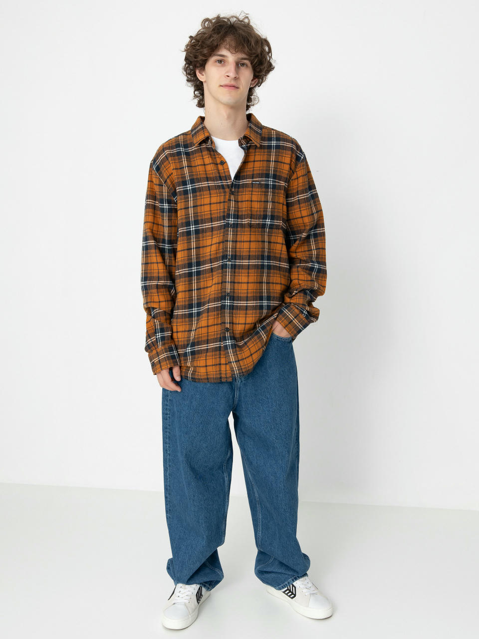 Košile Volcom Caden Plaid Ls (chestnut brown)