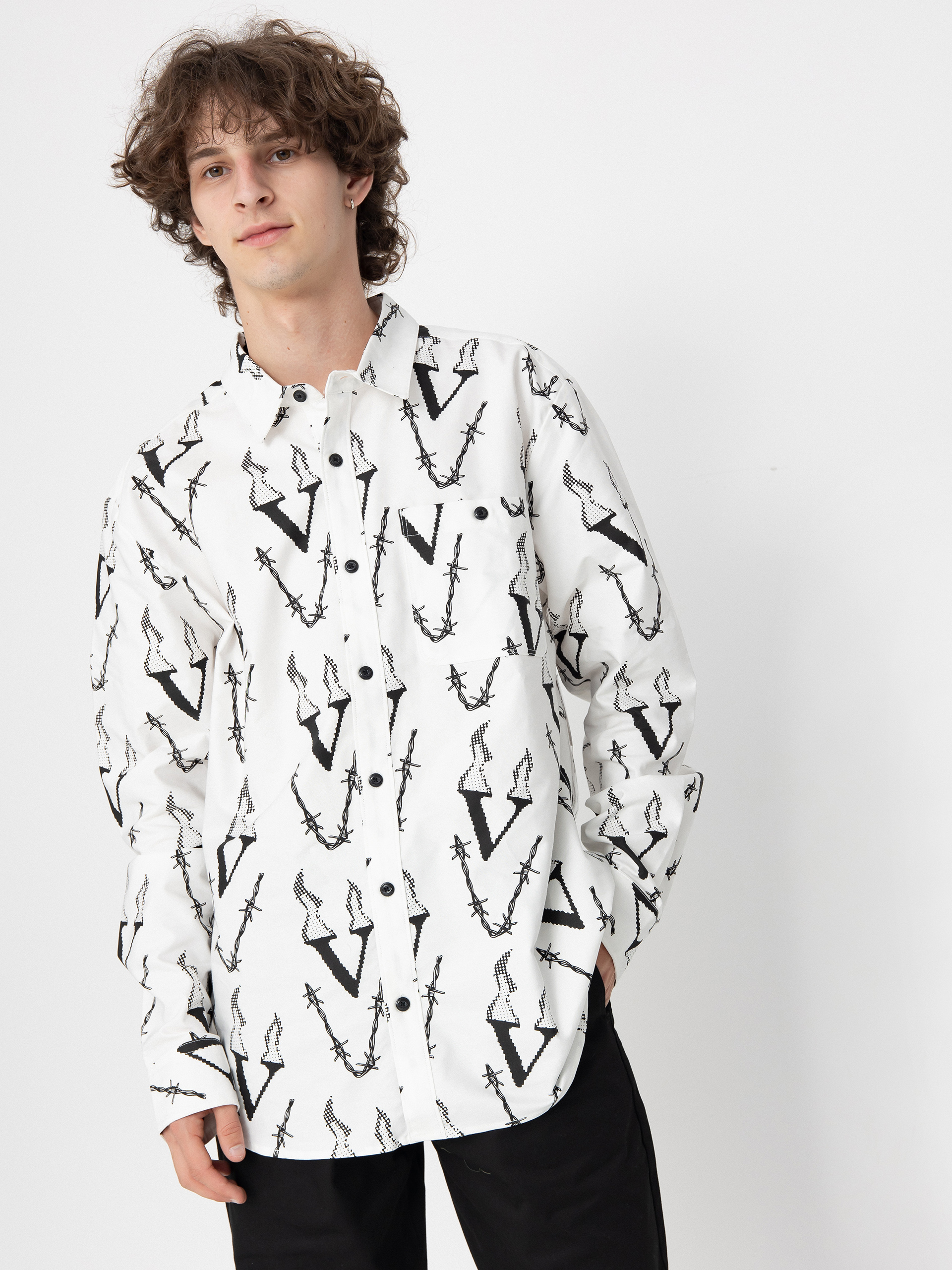Košile Volcom Fergadelic Woven Ls (white)