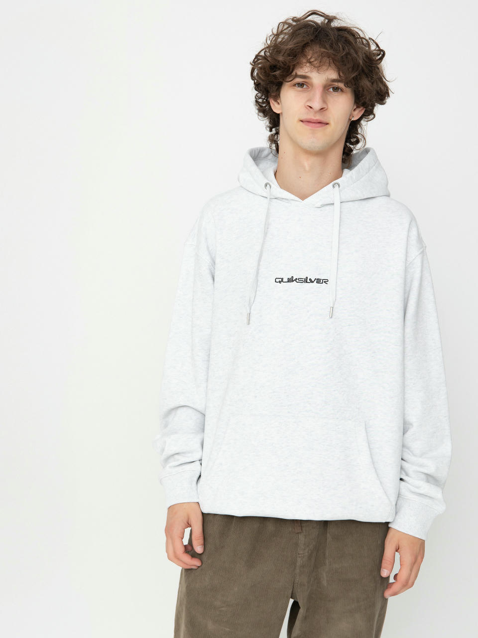 Mikina s kapucí Quiksilver Dna Omni Logo HD (white marble heather)