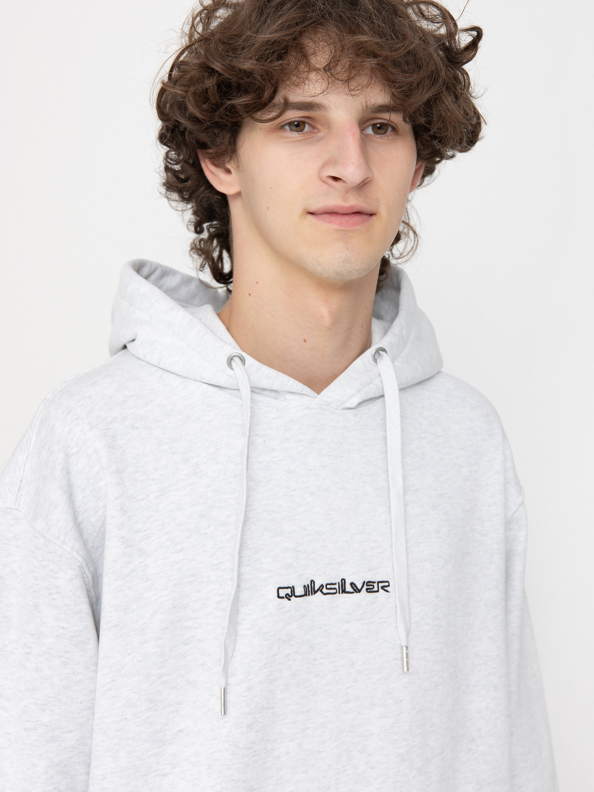 Mikina s kapucí Quiksilver Dna Omni Logo HD (white marble heather)
