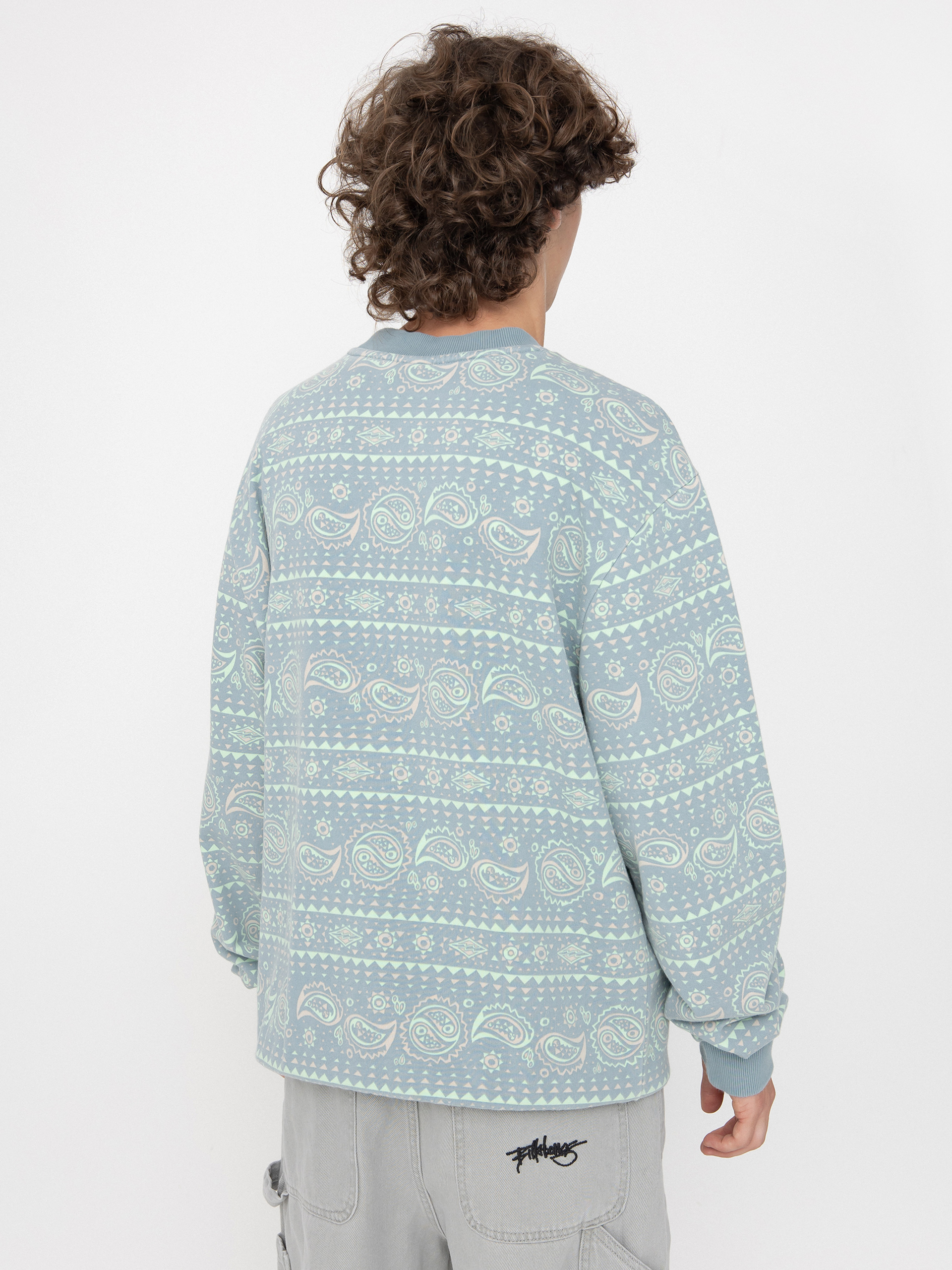 Mikina Billabong Halfrack Crew (washed blue)