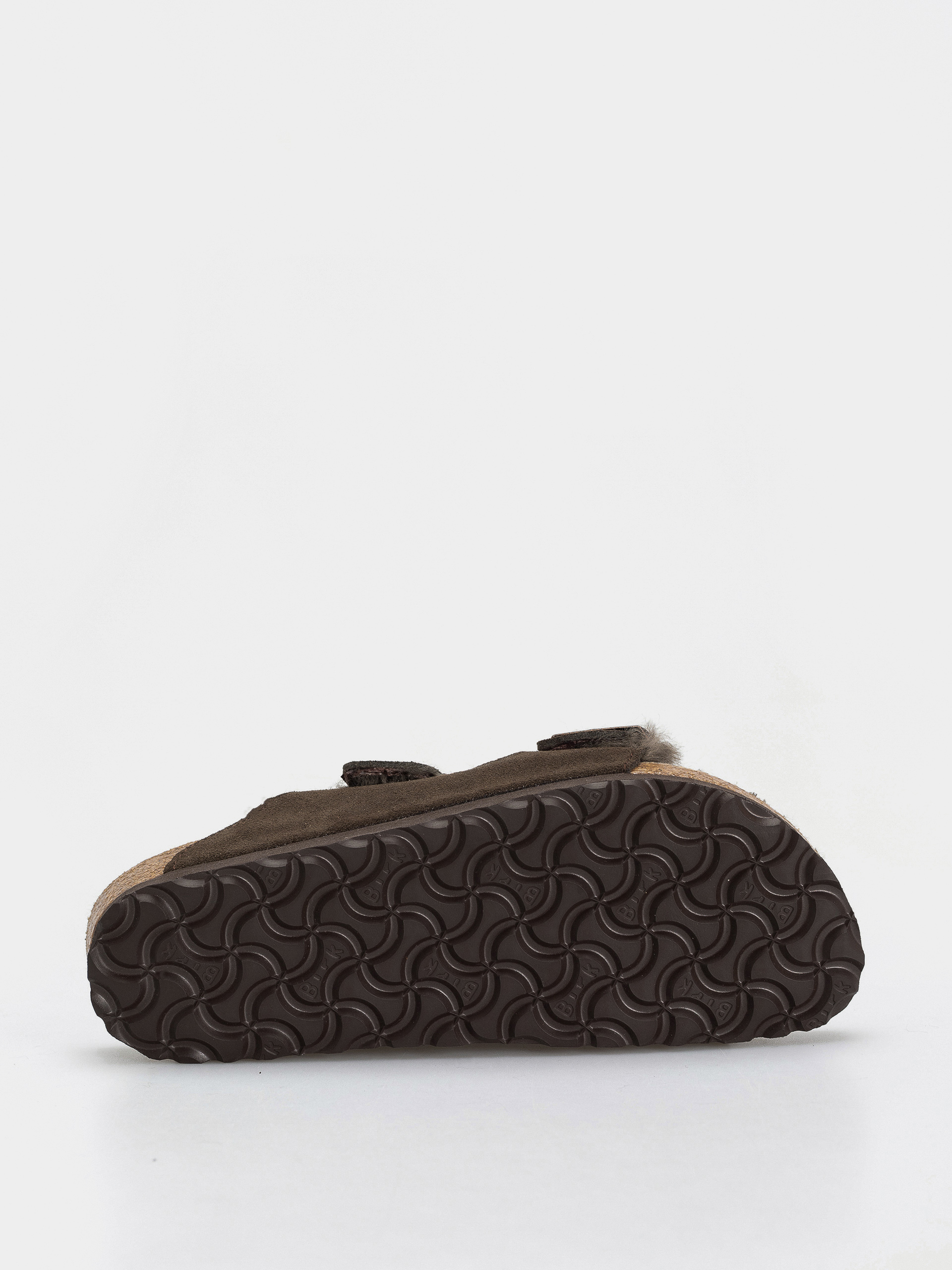 Plážovky Birkenstock Arizona Shearling Suede Leather Fur Narrow Wmn (mocha)