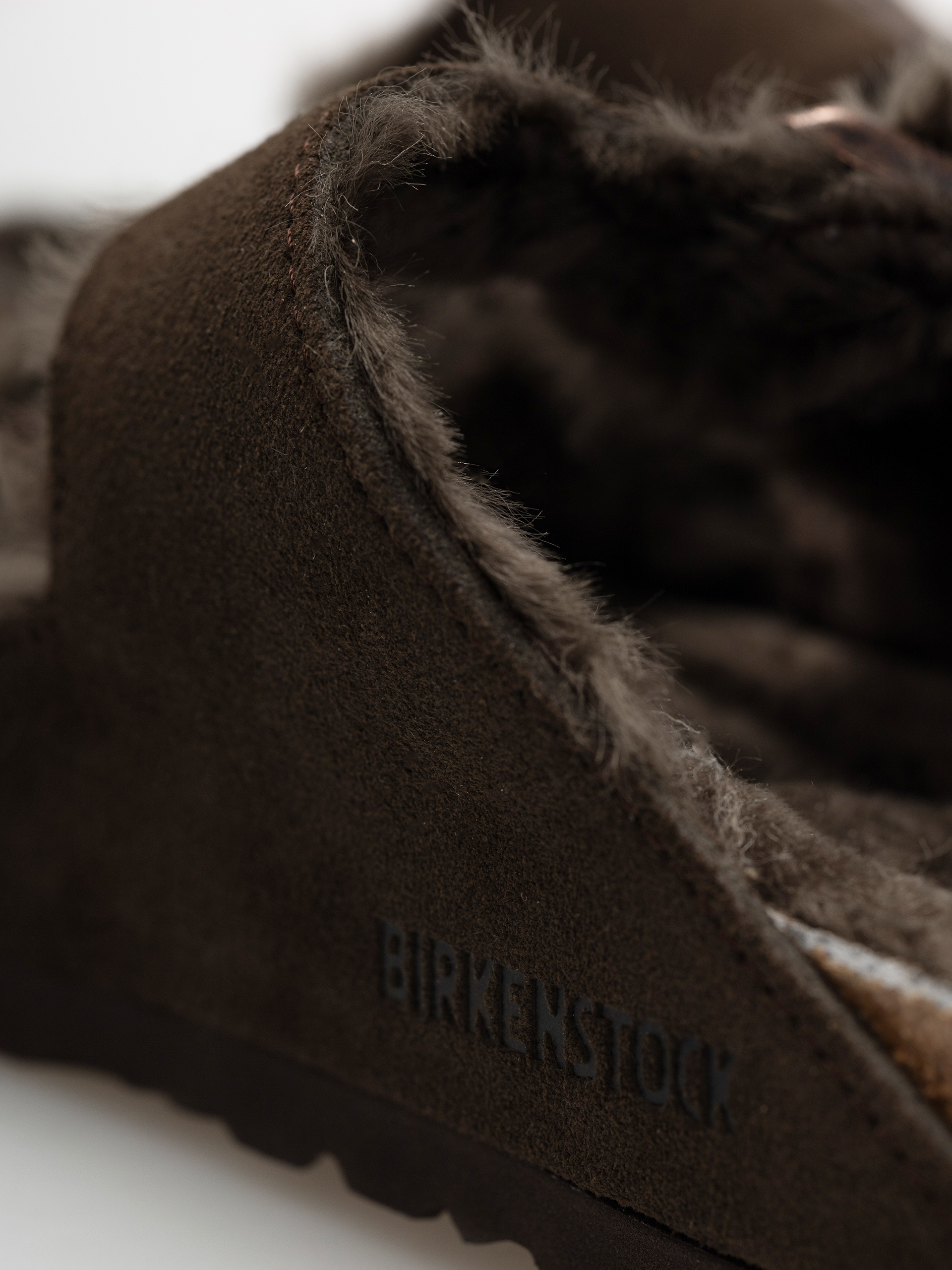 Plážovky Birkenstock Arizona Shearling Suede Leather Fur Narrow Wmn (mocha)