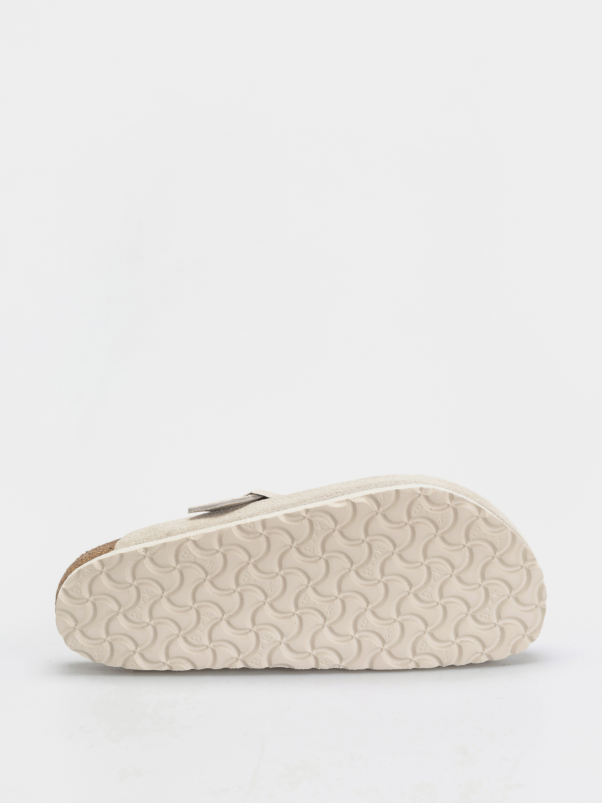 Plážovky Birkenstock Boston Suede Leather Regular (antique white)