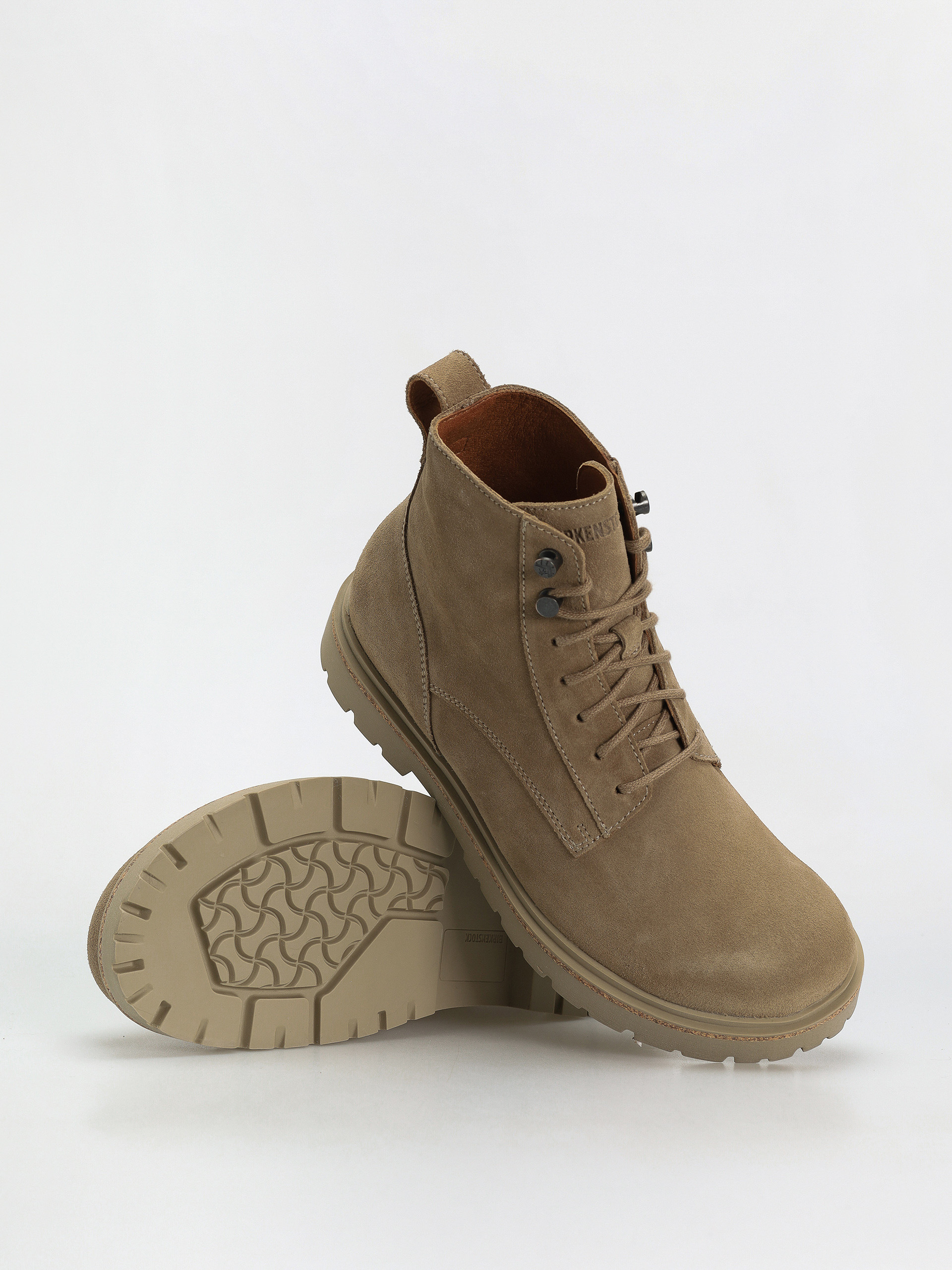 Boty Birkenstock Highwood Lace Mid Suede Leather Regular (taupe)