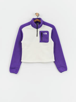 Fleecová mikina The North Face Yumiori 1/4 Zip Wmn (white dune/peak purple)