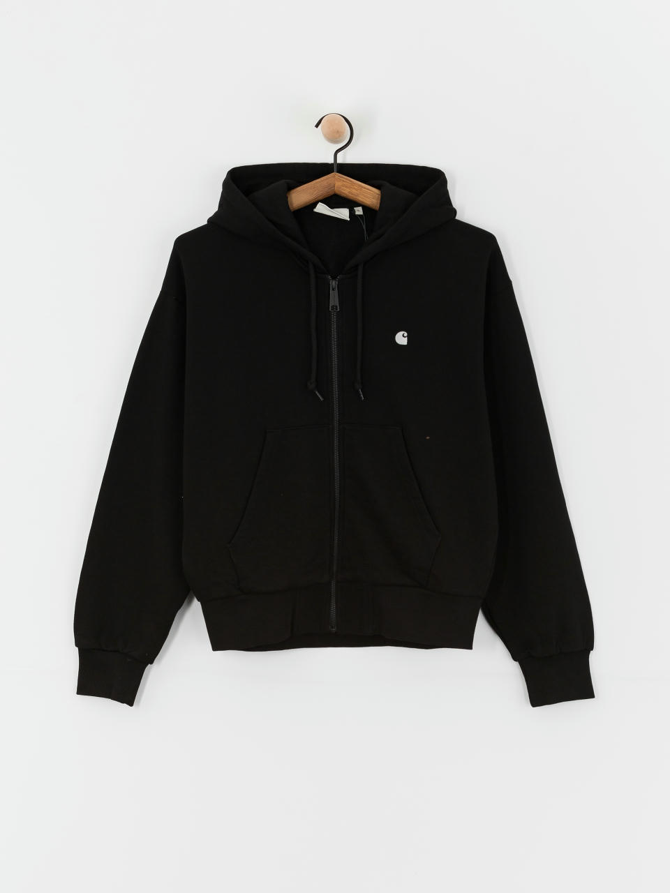 Mikina s kapucí Carhartt WIP Casey ZHD Wmn (black/silver)