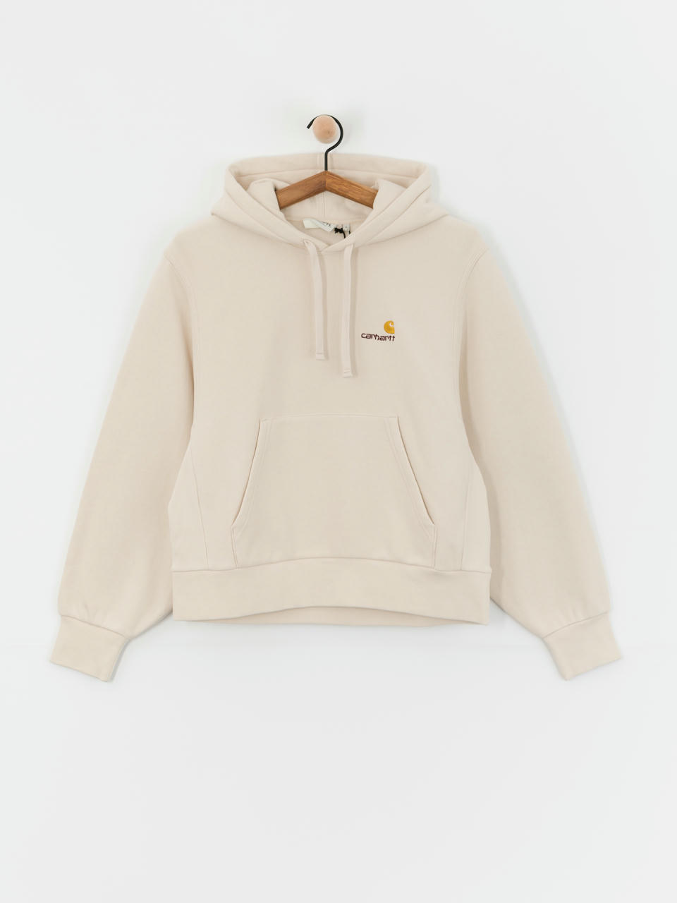 Mikina s kapucí Carhartt WIP American Script HD Wmn (moonbeam)