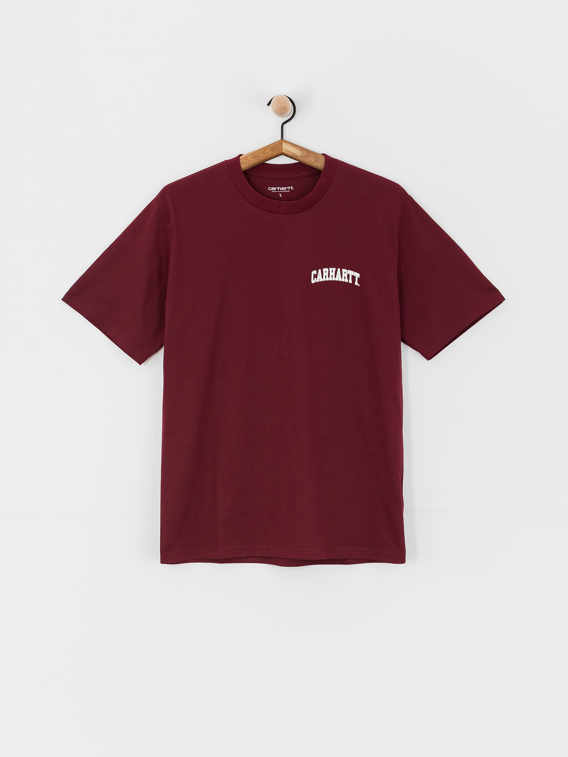 Tričko Carhartt WIP University Script (malbec/white)