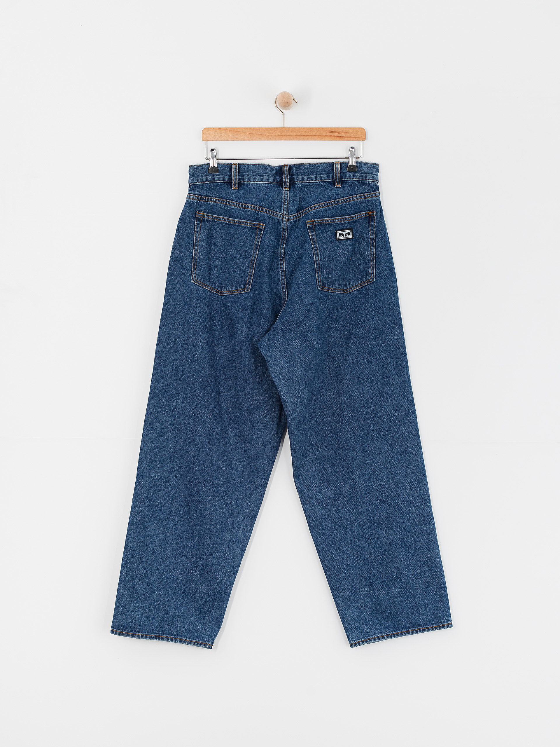 Kalhoty OBEY Bigwig Baggy Denim (stone wash indigo)