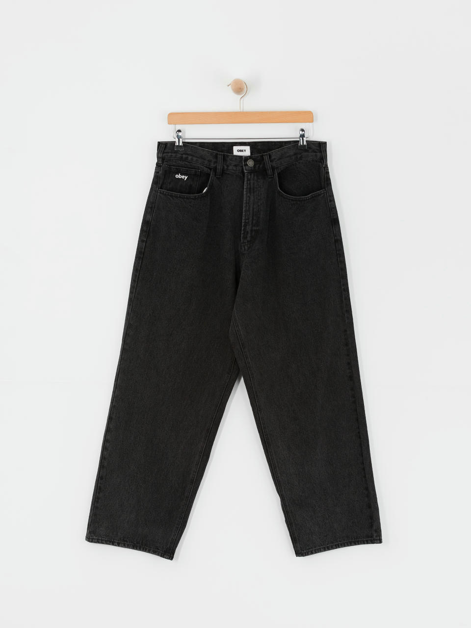 Kalhoty OBEY Bigwig Baggy Denim (faded black)