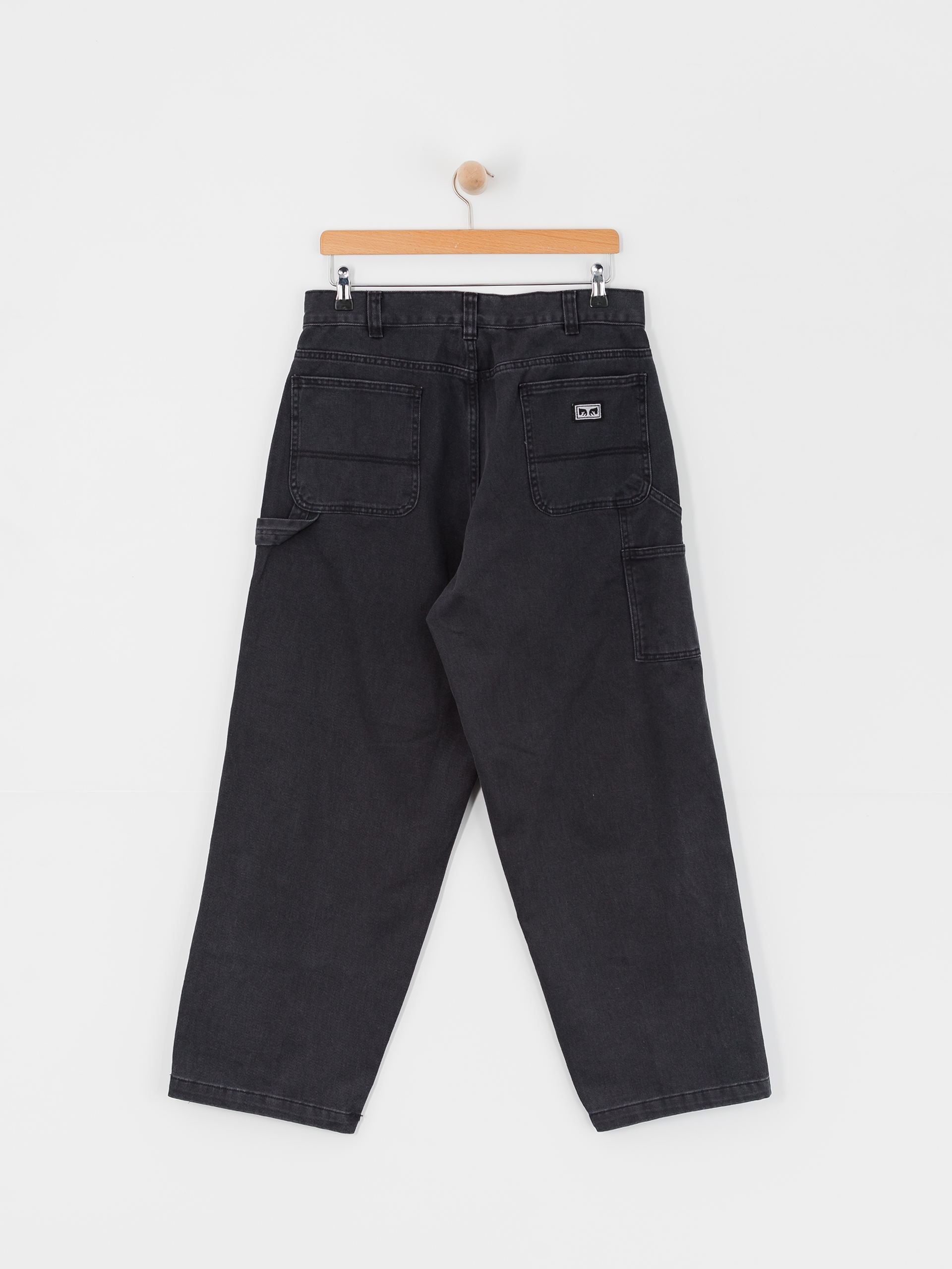Kalhoty OBEY Bigwig Denim Carpenter (black faded wash)