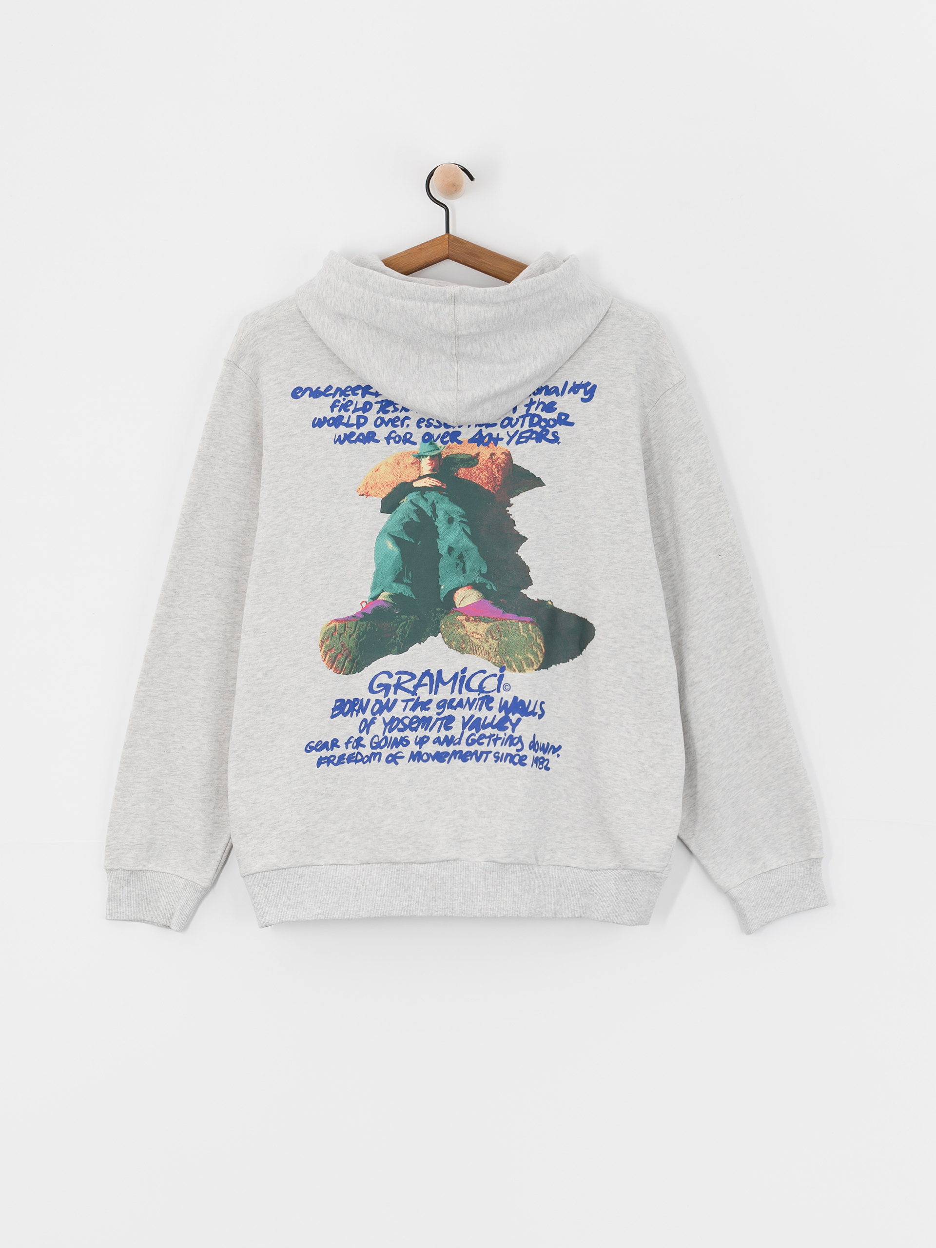 Mikina s kapucí Gramicci Napping Climber HD (grey heather)