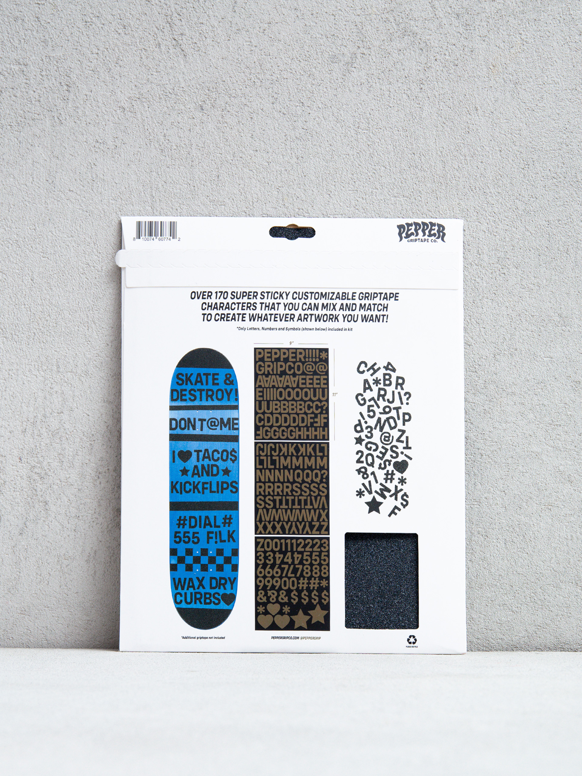 Grip Pepper_Griptape Alphanumeric (black)