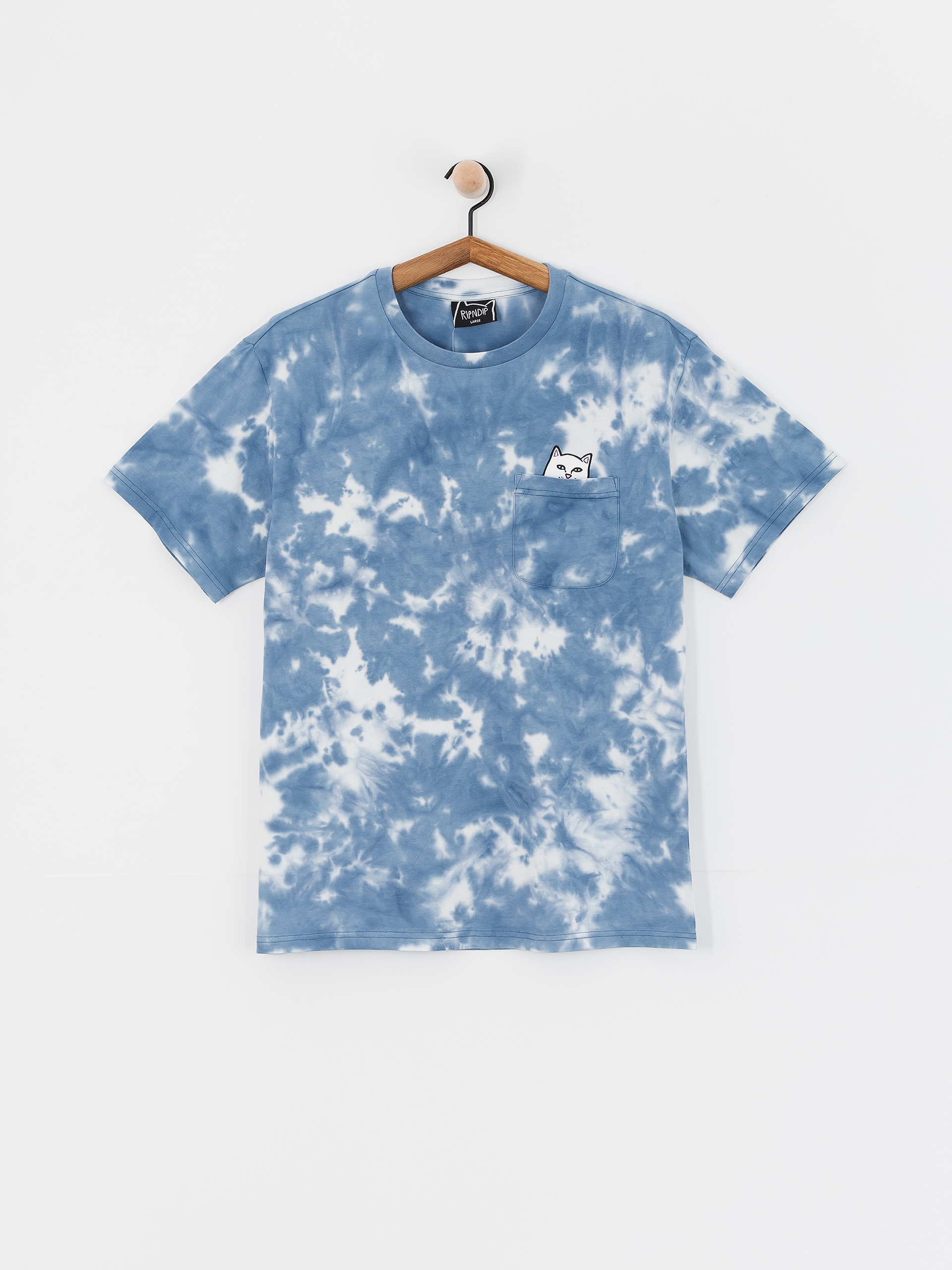 Tričko RipNDip Lord Nermal Pocket (slate lightning wash)