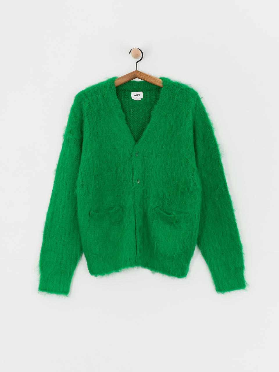 Svetr OBEY Patron Cardigan (bright green)