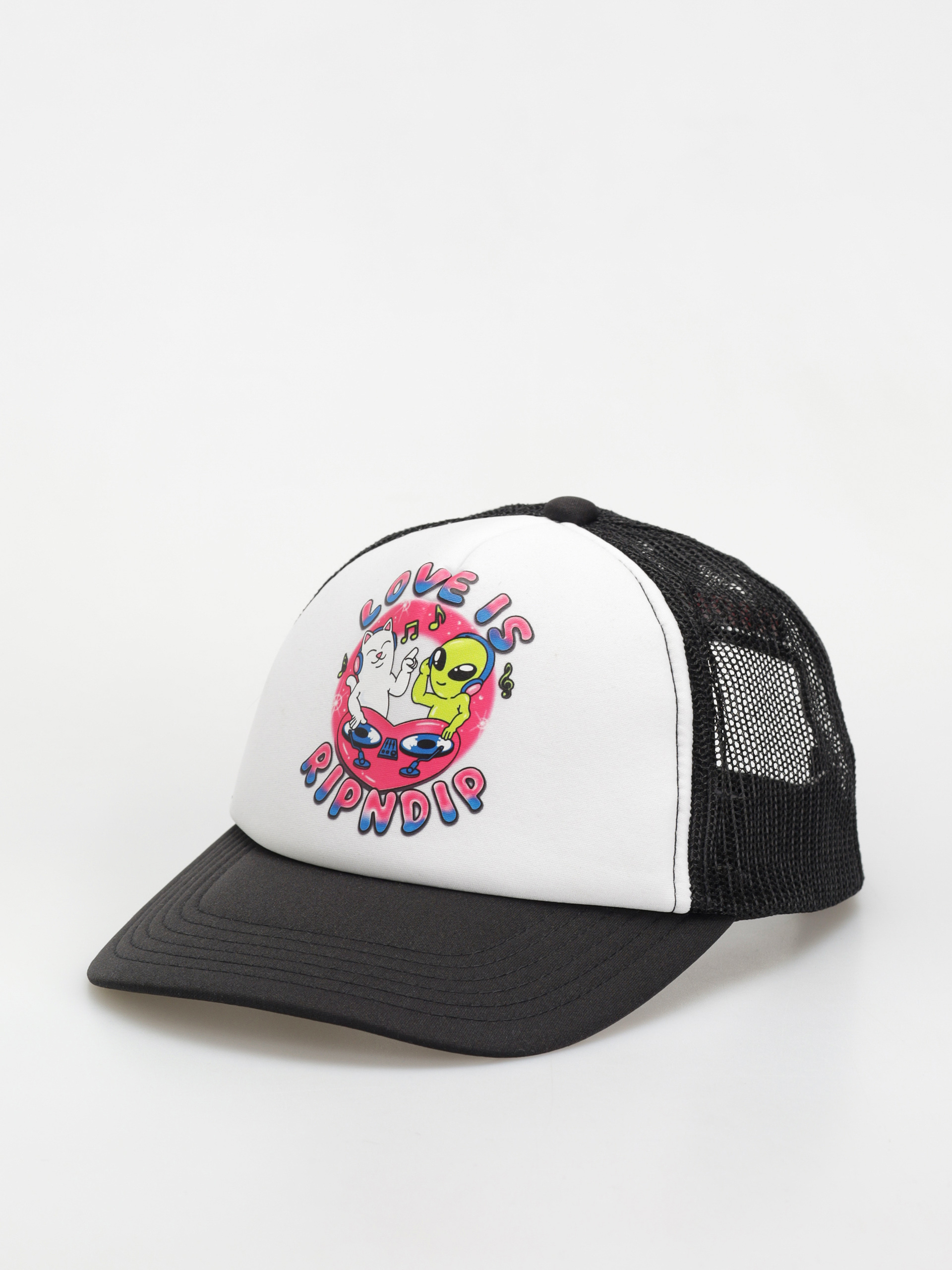 Kšiltovka  RipNDip Love Is Ripndip Trucker (white/black)