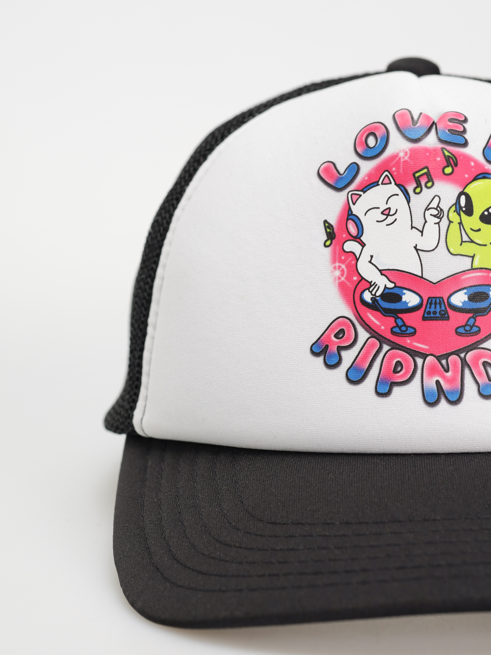 Kšiltovka  RipNDip Love Is Ripndip Trucker (white/black)