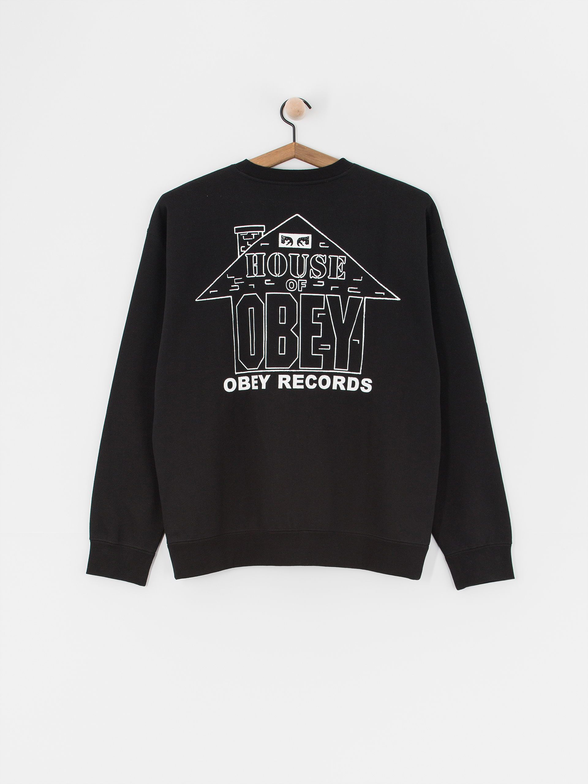 Mikina OBEY House Of Obey Records (black)