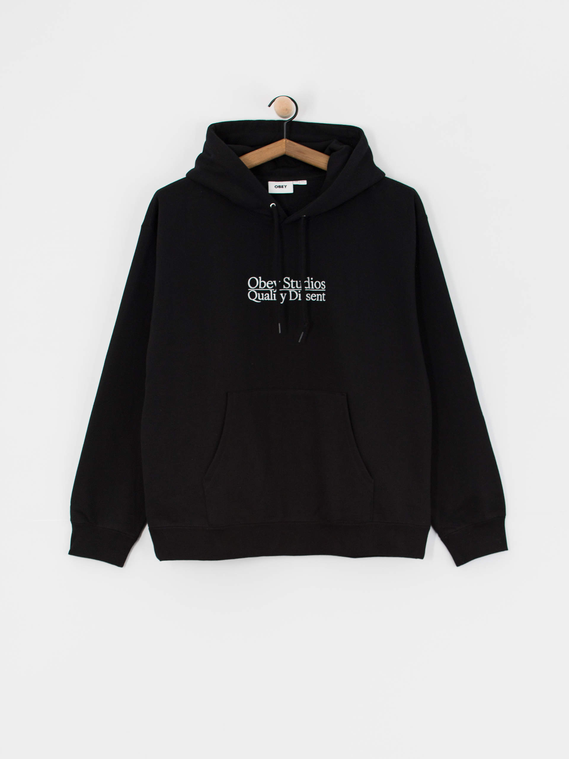Mikina s kapucí OBEY Quality Dissent HD (black)