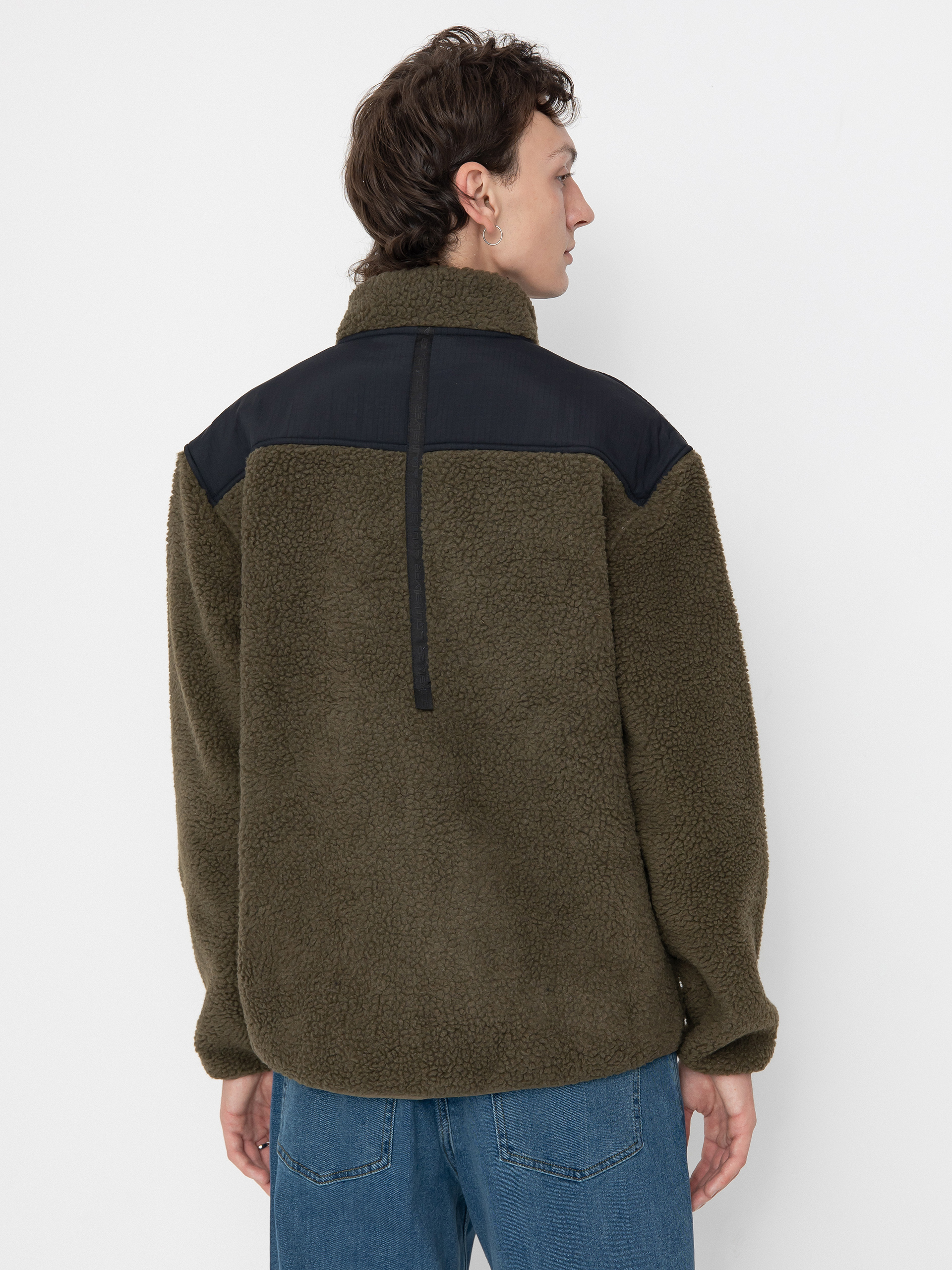 Pánský Fleecová mikina Quiksilver Shallow Water FZ (canteen)