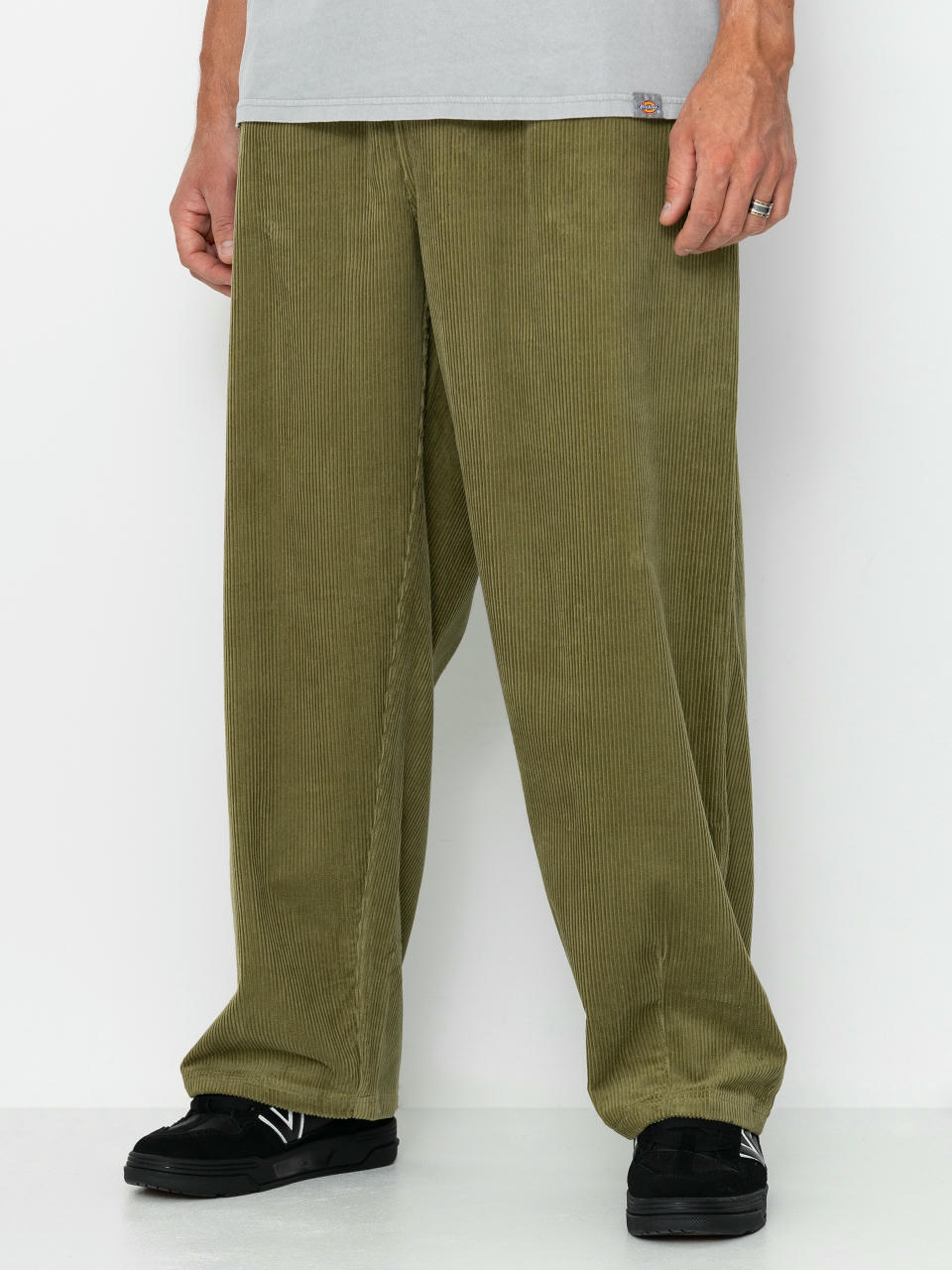 Kalhoty Poetic Collective Ballon (olive green corduroy)