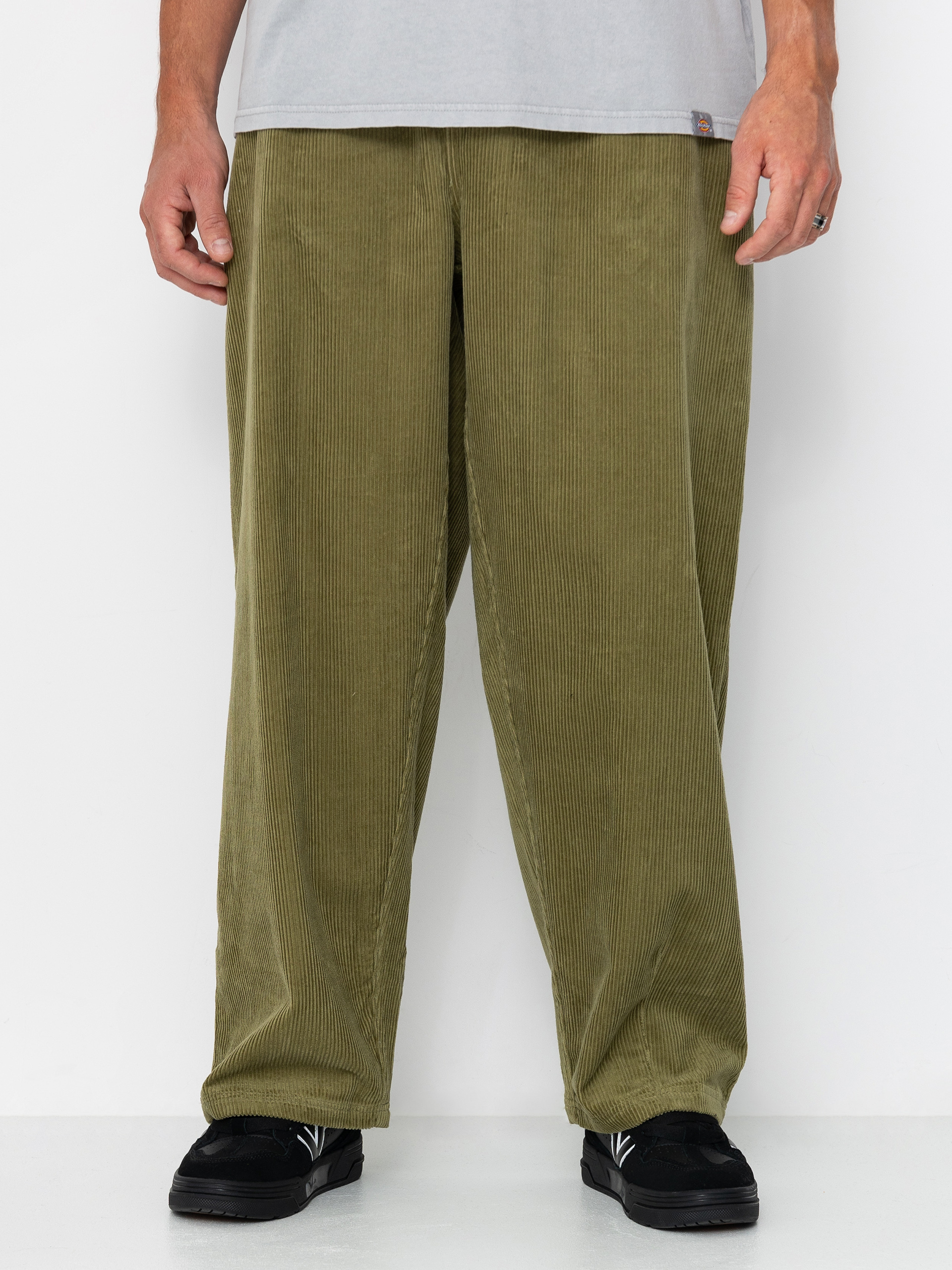 Kalhoty Poetic Collective Ballon (olive green corduroy)