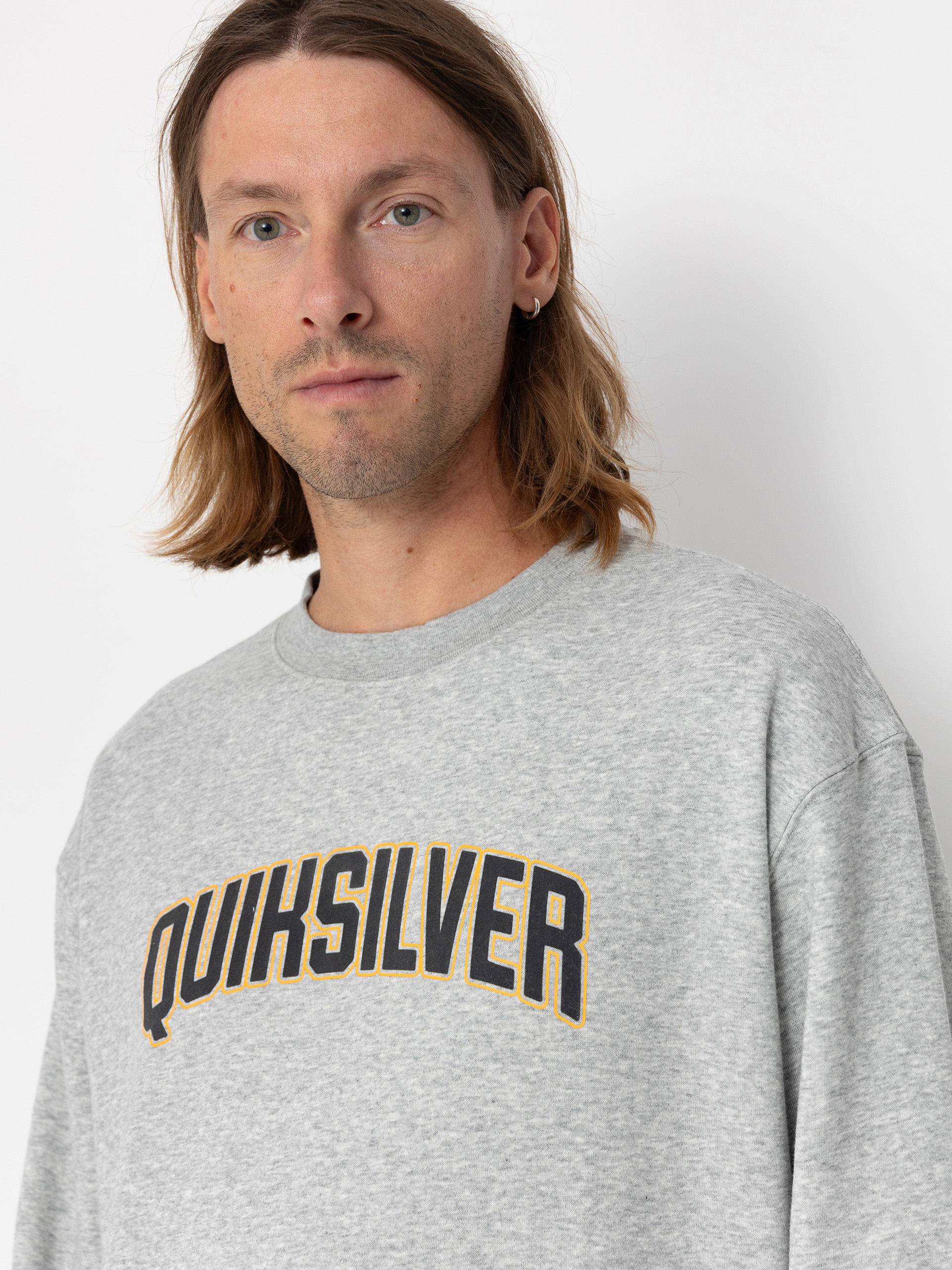 Mikina Quiksilver Graphic Crew (light grey heather)