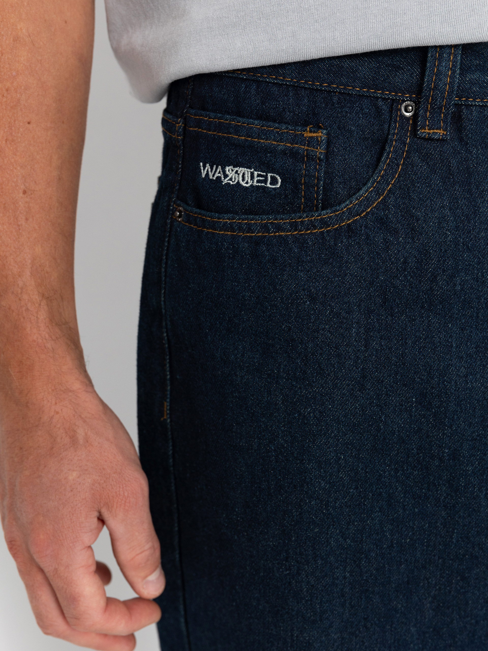 Kalhoty Wasted Paris Signature Casper (raw blue)