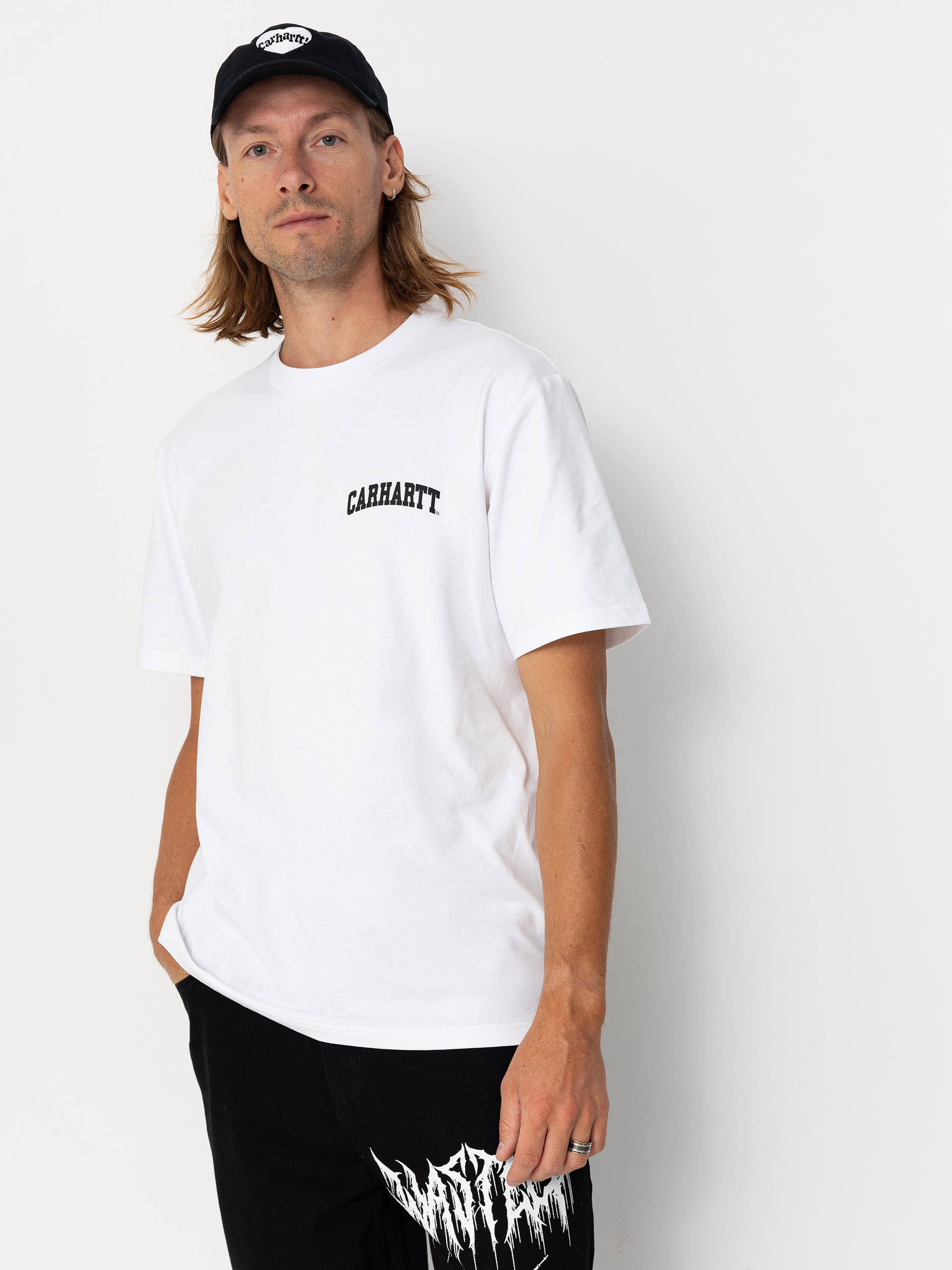 Tričko Carhartt WIP University Script (white/black)