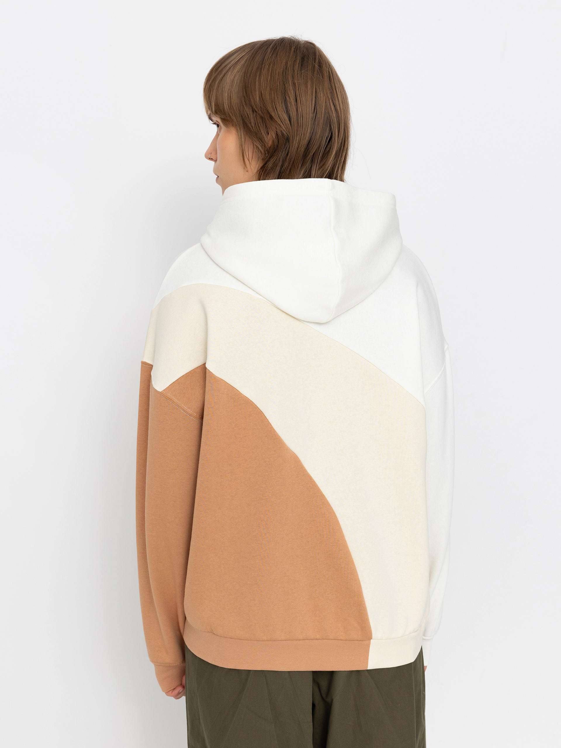 Mikina s kapucí Roxy Waving Heart HD Wmn (parchment)