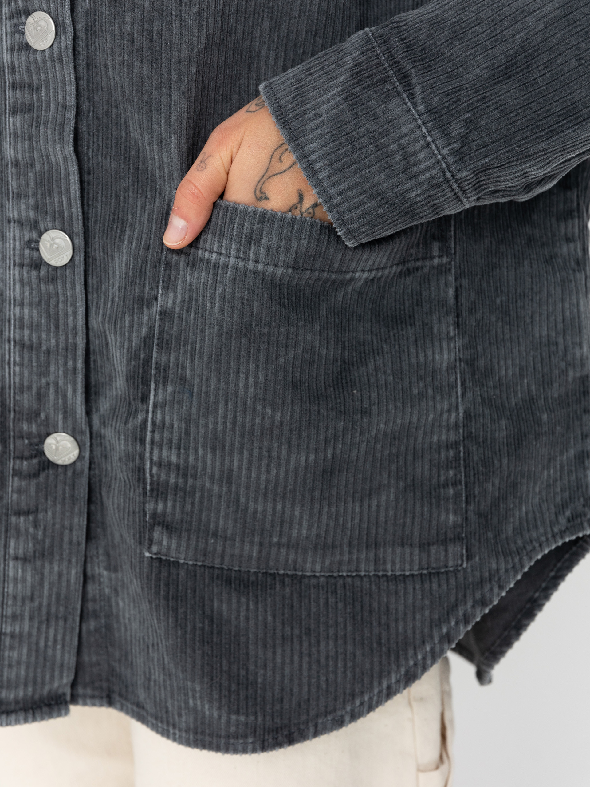 Košile Roxy Kick Back Washed Cord Wmn (phantom)