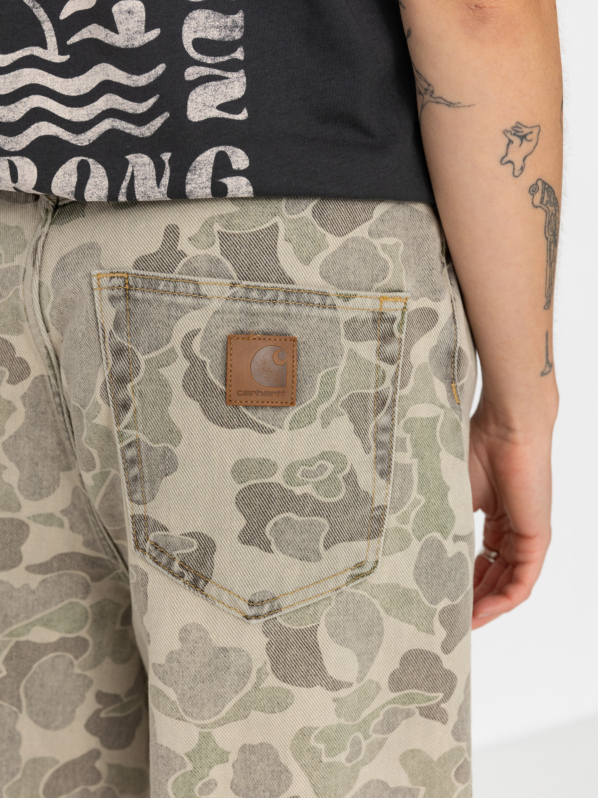 Kalhoty Carhartt WIP Duck Orell Wmn (camo duck/black)