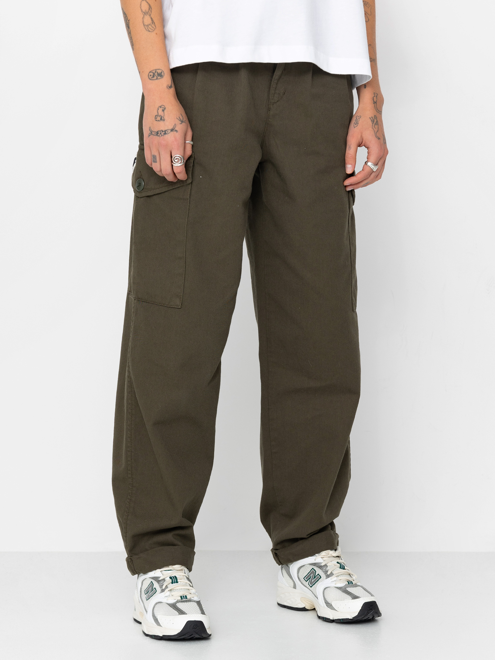 Kalhoty Carhartt WIP Collins Wmn (office green)