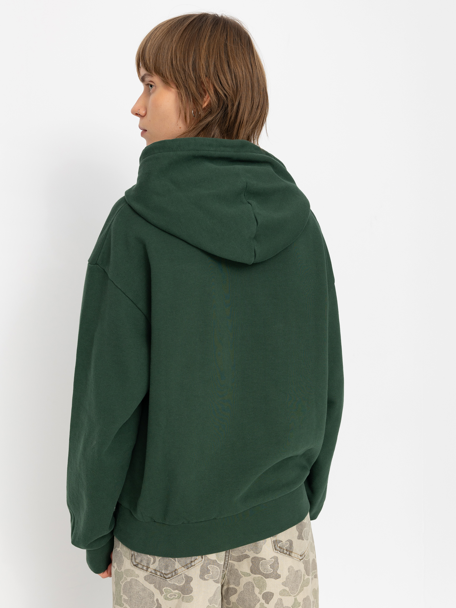 Mikina s kapucí Carhartt WIP Casey HD Wmn (sycamore tree/silver)