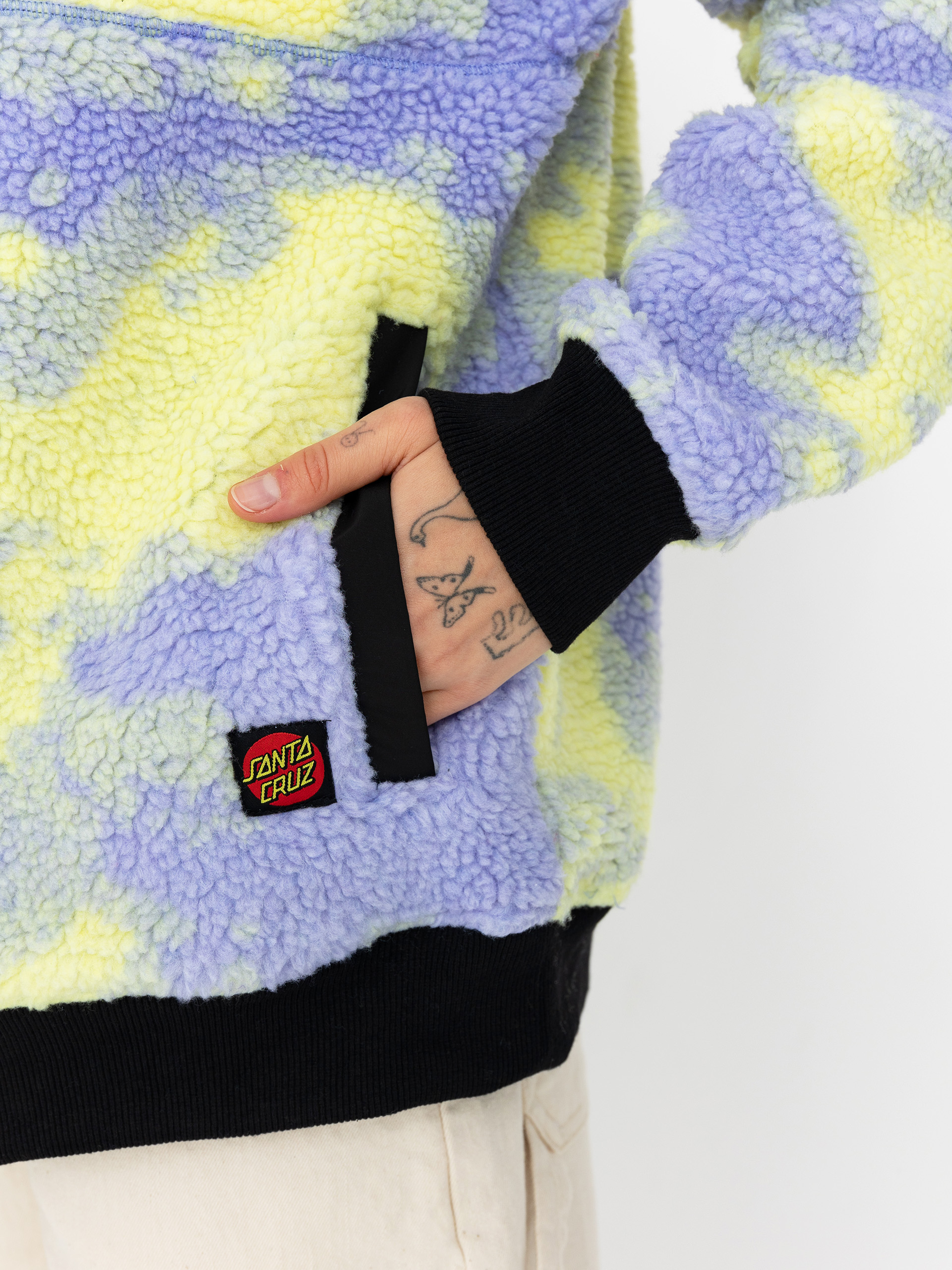 Bunda Santa Cruz Astra Sherpa Fleece Wmn (purple/yellow tie dye)
