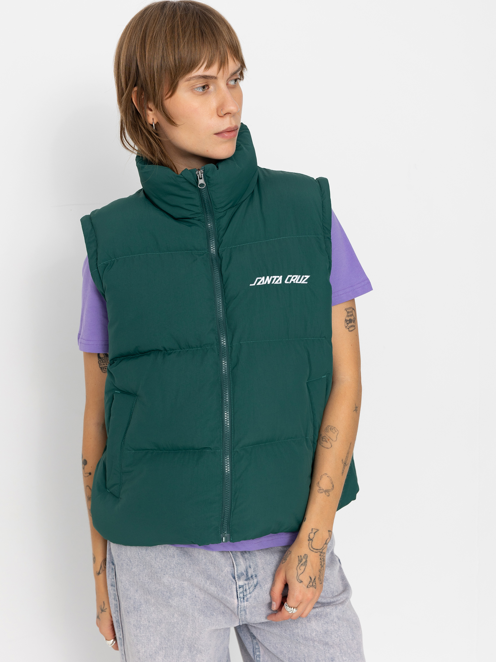 Bunda Santa Cruz Strip 2 In 1 Quilted Wmn (emerald)
