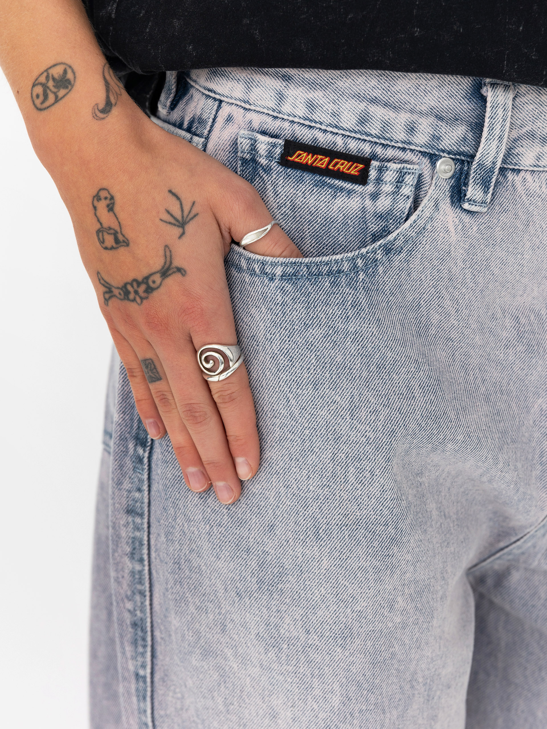 Kalhoty Santa Cruz Classic Baggy Jeans Wmn (rose quartz tint)