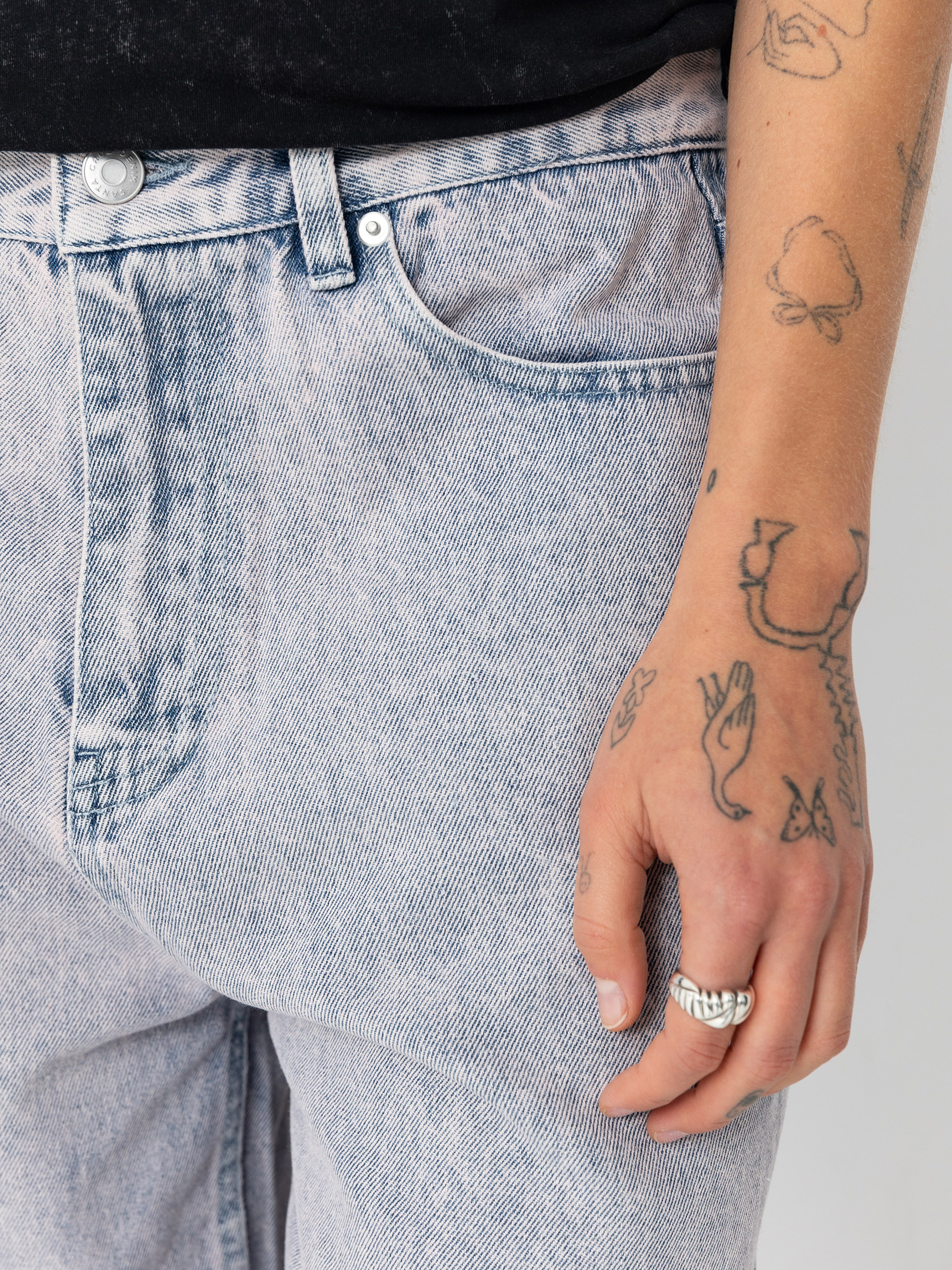 Kalhoty Santa Cruz Classic Baggy Jeans Wmn (rose quartz tint)