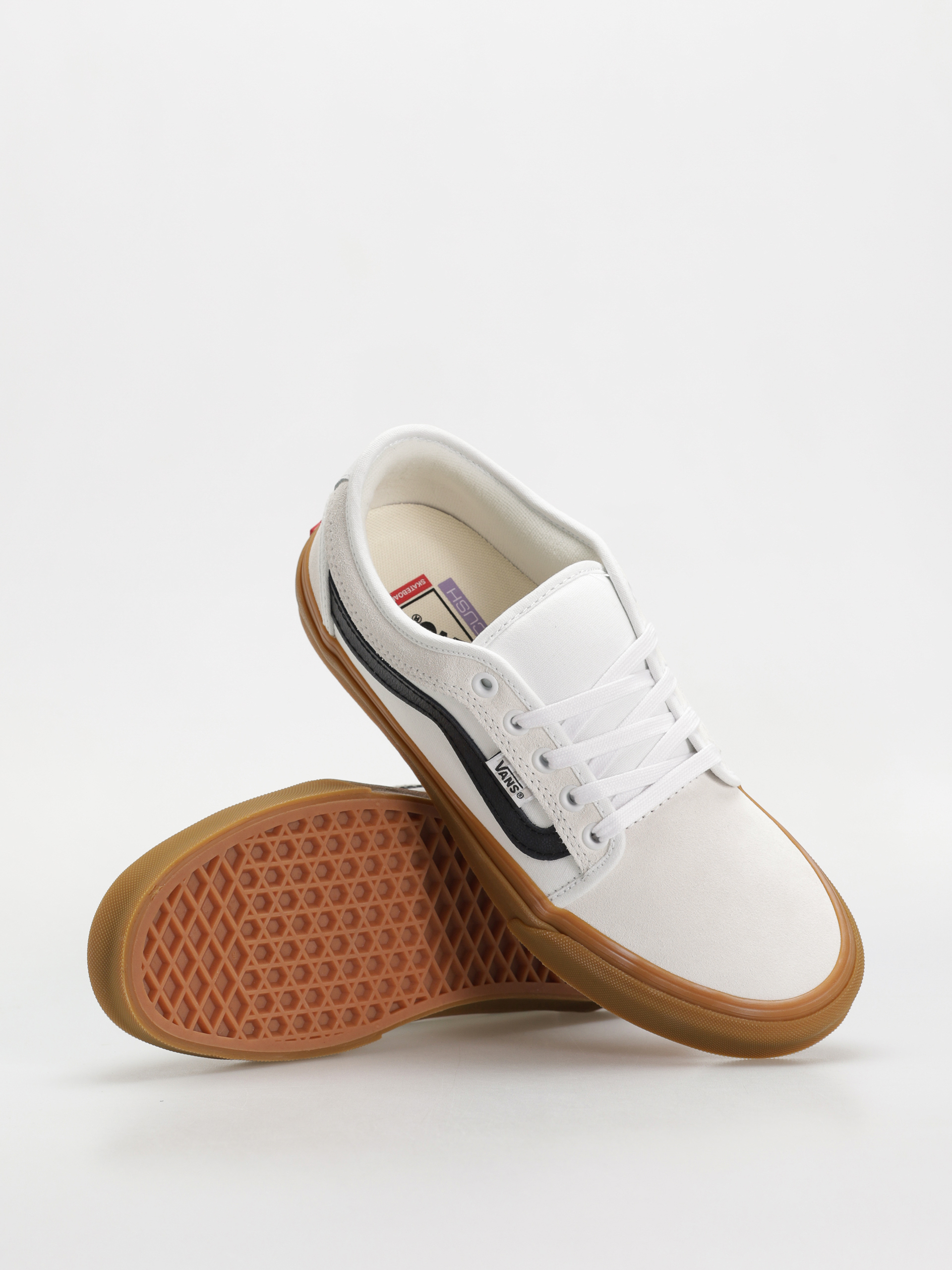Boty Vans Skate Chukka Low Sidestripe (white/black/gum)