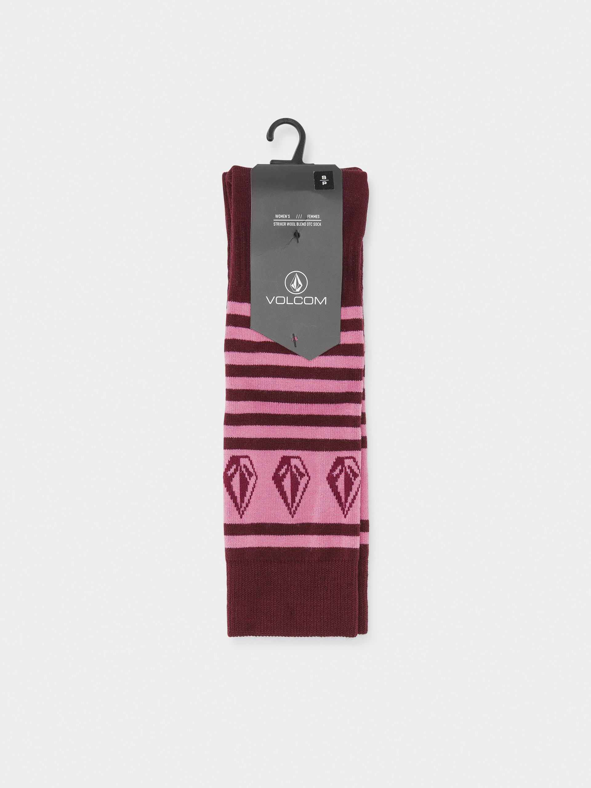 Ponožky Volcom Striker Wool Blend Otc Wmn (burgundy)