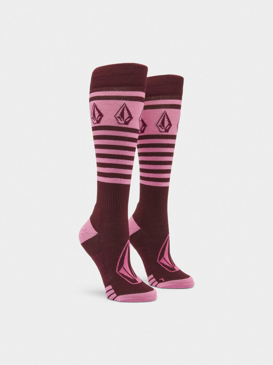 Ponožky Volcom Striker Wool Blend Otc Wmn (burgundy)