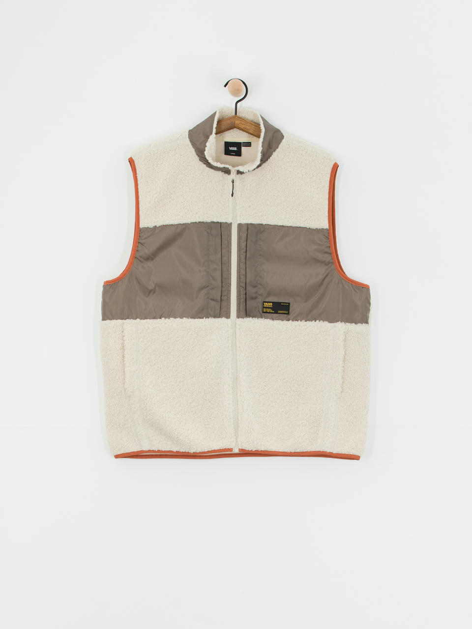 Fleecová mikina Vans Trevor Sherpa Fz Vest (oatmeal/bungee cord)