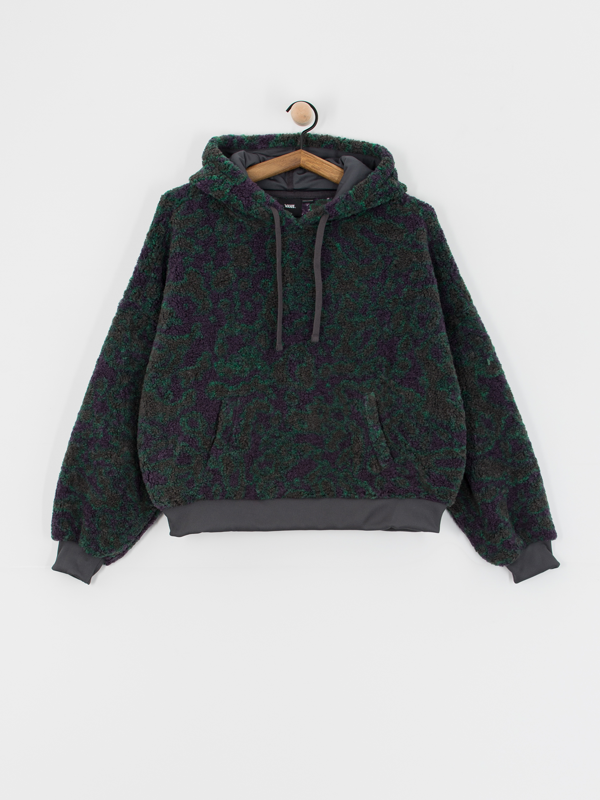 Mikina s kapucí Vans Collett Boucle Loose HD Wmn (asphalt)